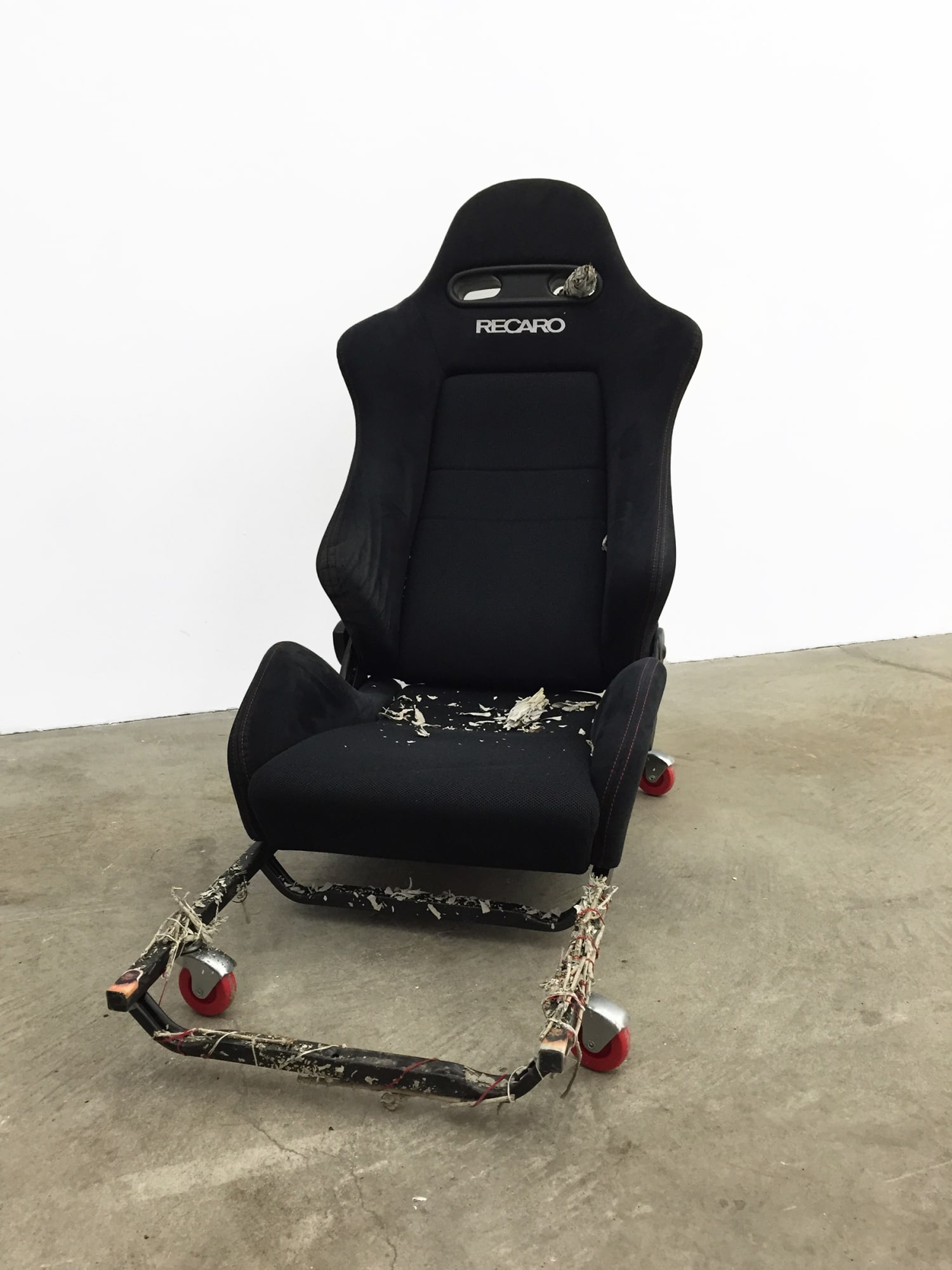 JPW3 RECARO Wheely Chair 1, 2015 RECARO car seat, rolling carts, and sage 42 x 37 x 19 in 106.7 x 94 x 48.3 cm