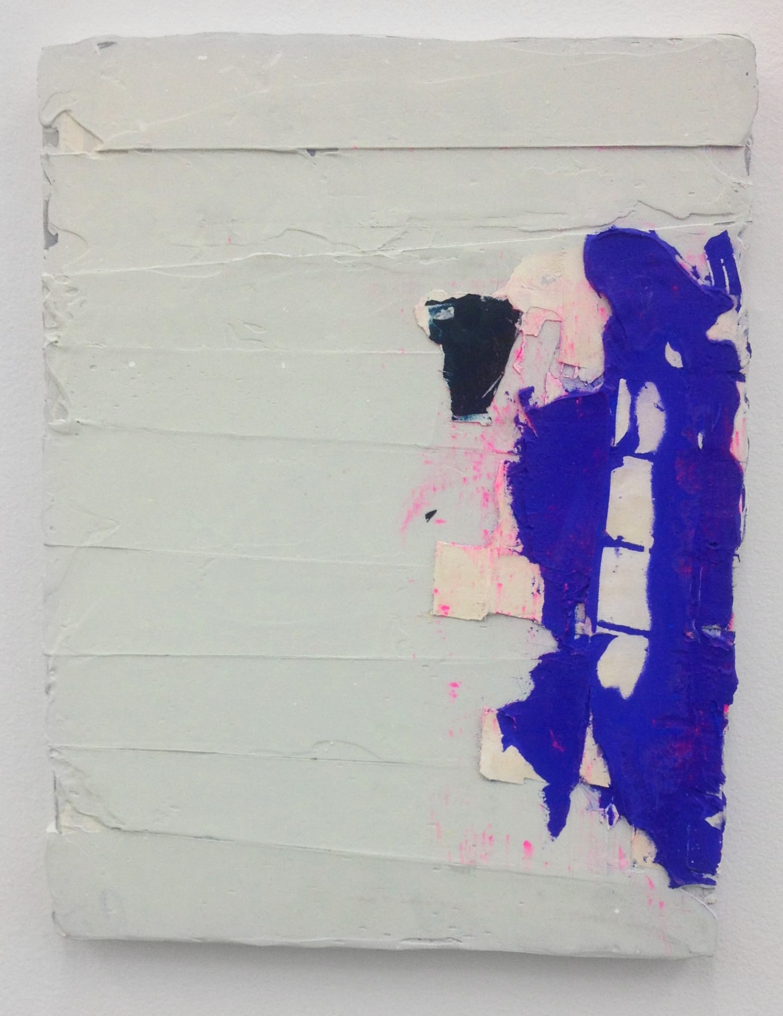 Nicolas Roggy Untitled, 2014 primer, modeling paste, pigment, acrylic paint on PVC 11.8 x 15.3 x 0.7 inches