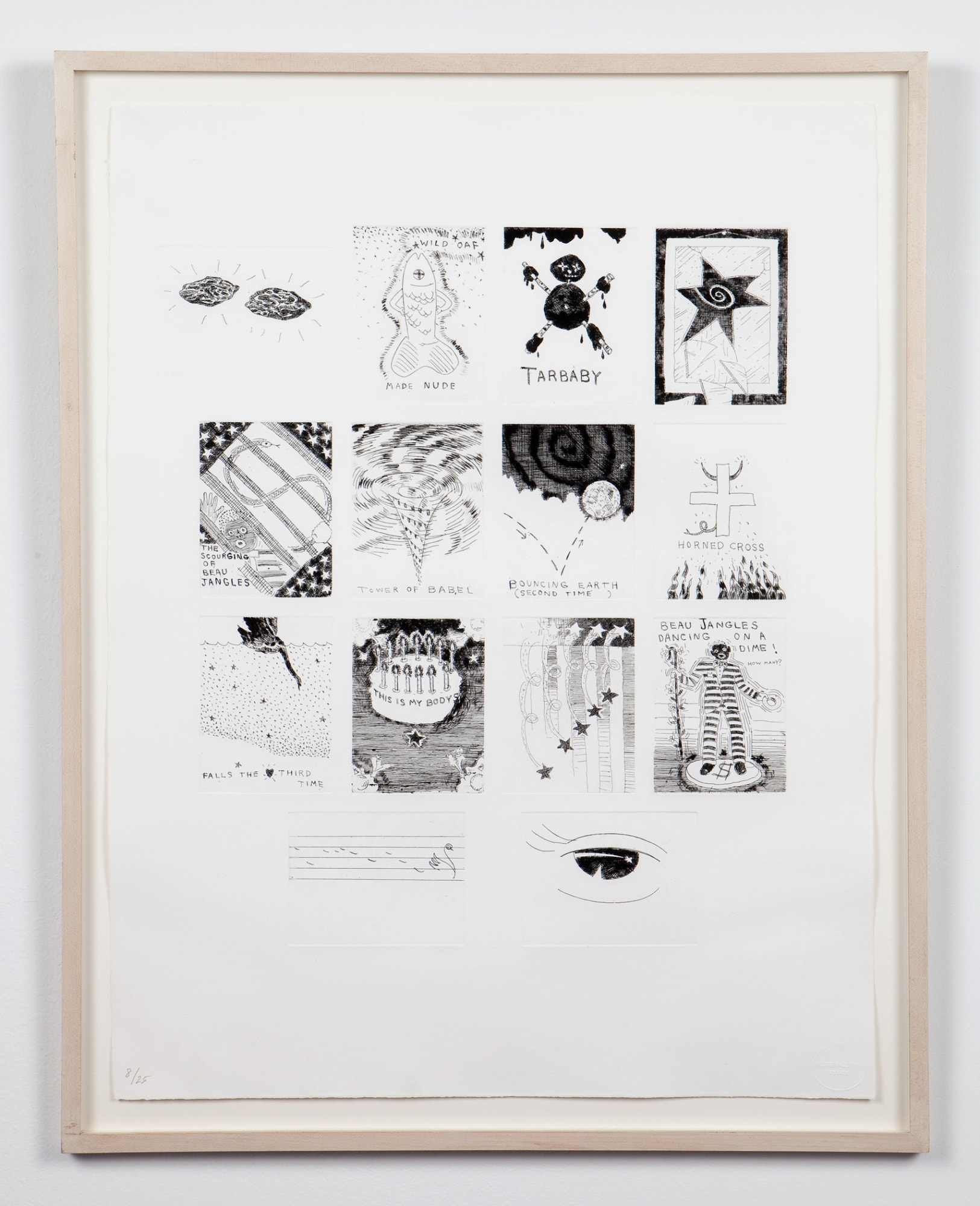 Paul Thek Untitled, 197592 etching on handmade Twinrocker paper 26 1/4 x 20 inches 8/25