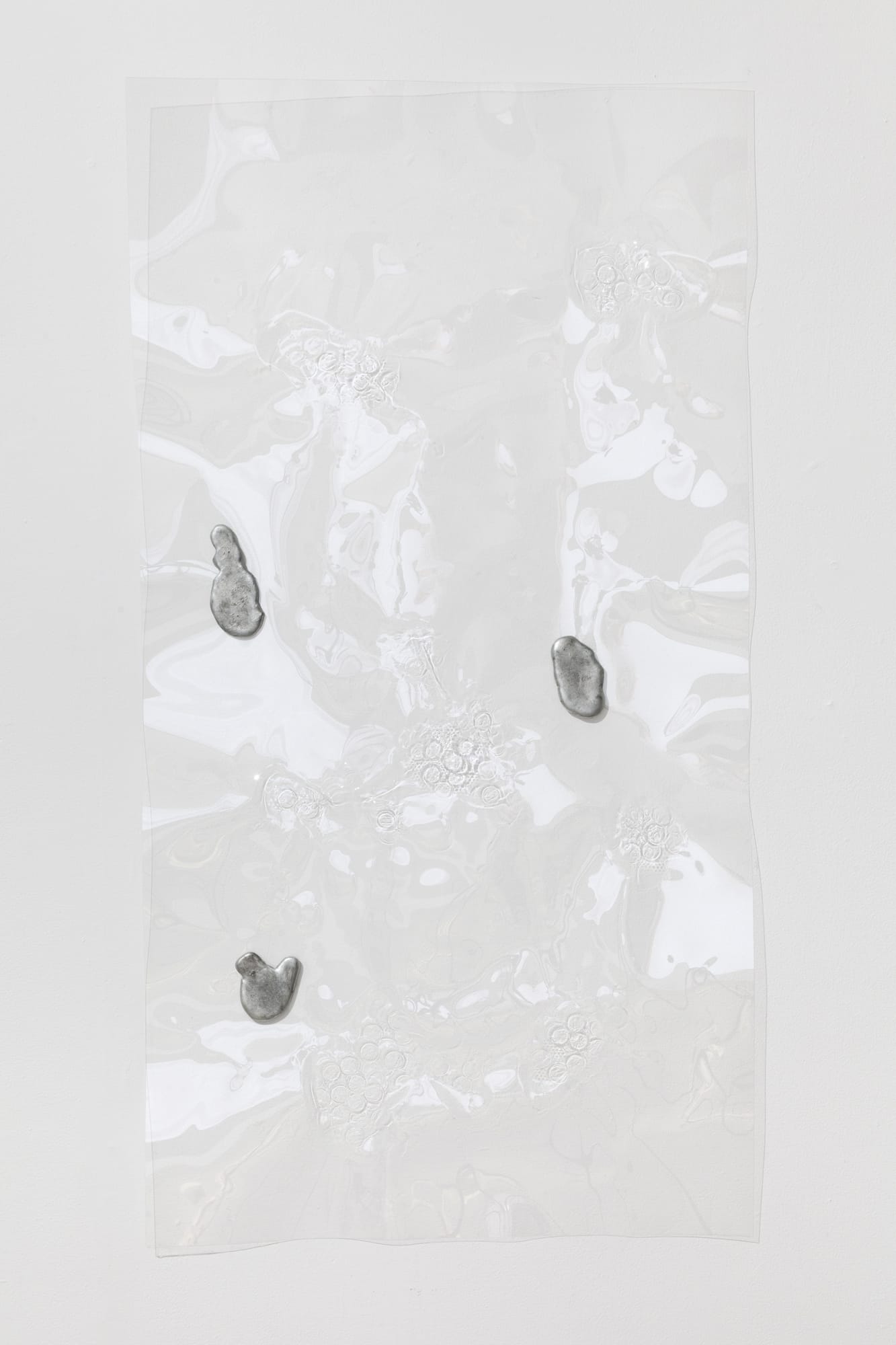 Jory Rabinovitz Fountain Relief 6, 2014 vacuformed plastic, melted pennies 48 x 24 inches