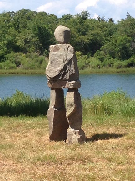 Ugo Rondinone The Foolish, 2014 bluestone and steel 75 x 21 x 18 inches