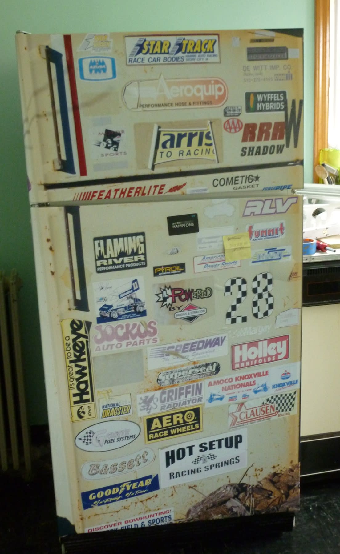 Josh Tonsfeldt Refrigerator, 2013 solvent inks on vinyl, refrigerator Dimensions variable