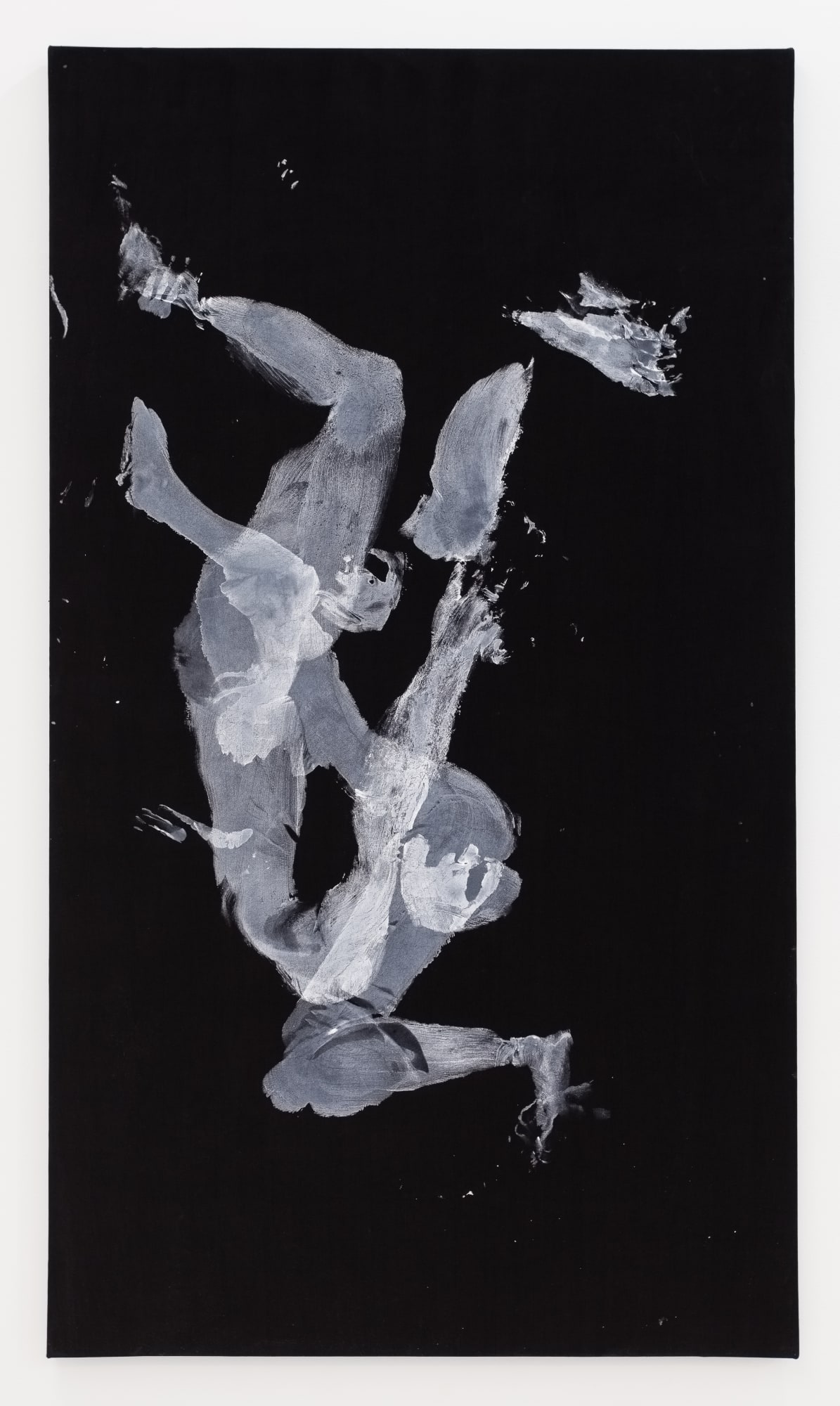 Aura Rosenberg Virgo (Tom and Nancy), 2012 acrylic paint on black velvet 84 x 48 inches