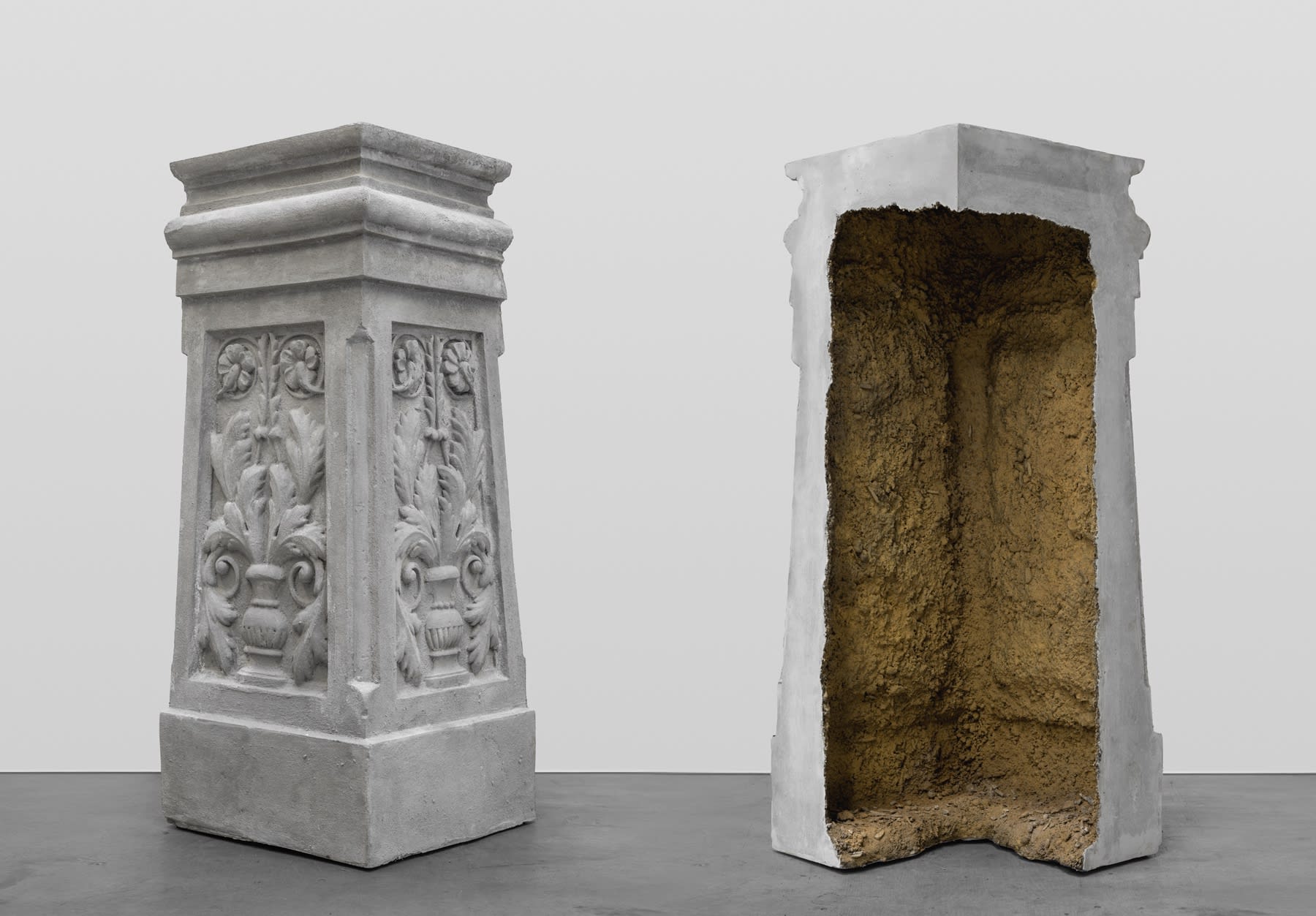 Ugo Rondinone W 122nd St + Malcolm X Blvd, 2023 Aqua resin, epoxy, soil 49.6 x 20.1 x 20.1 in. 126 x 51 x 51 cm Edition 1 of 3, with 1AP