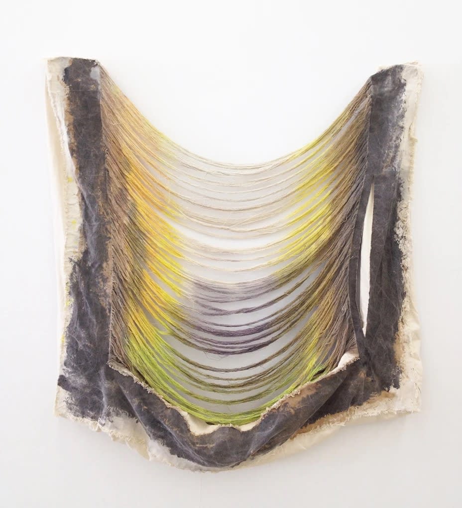 Jess Fuller Mañanifesto, 2012 acrylic, fabric dye and canvas 65 x 57 x 9 in