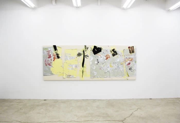 Leif Ritchey Lemon Light, 2011 mixed media on fabric 54 x 146 in