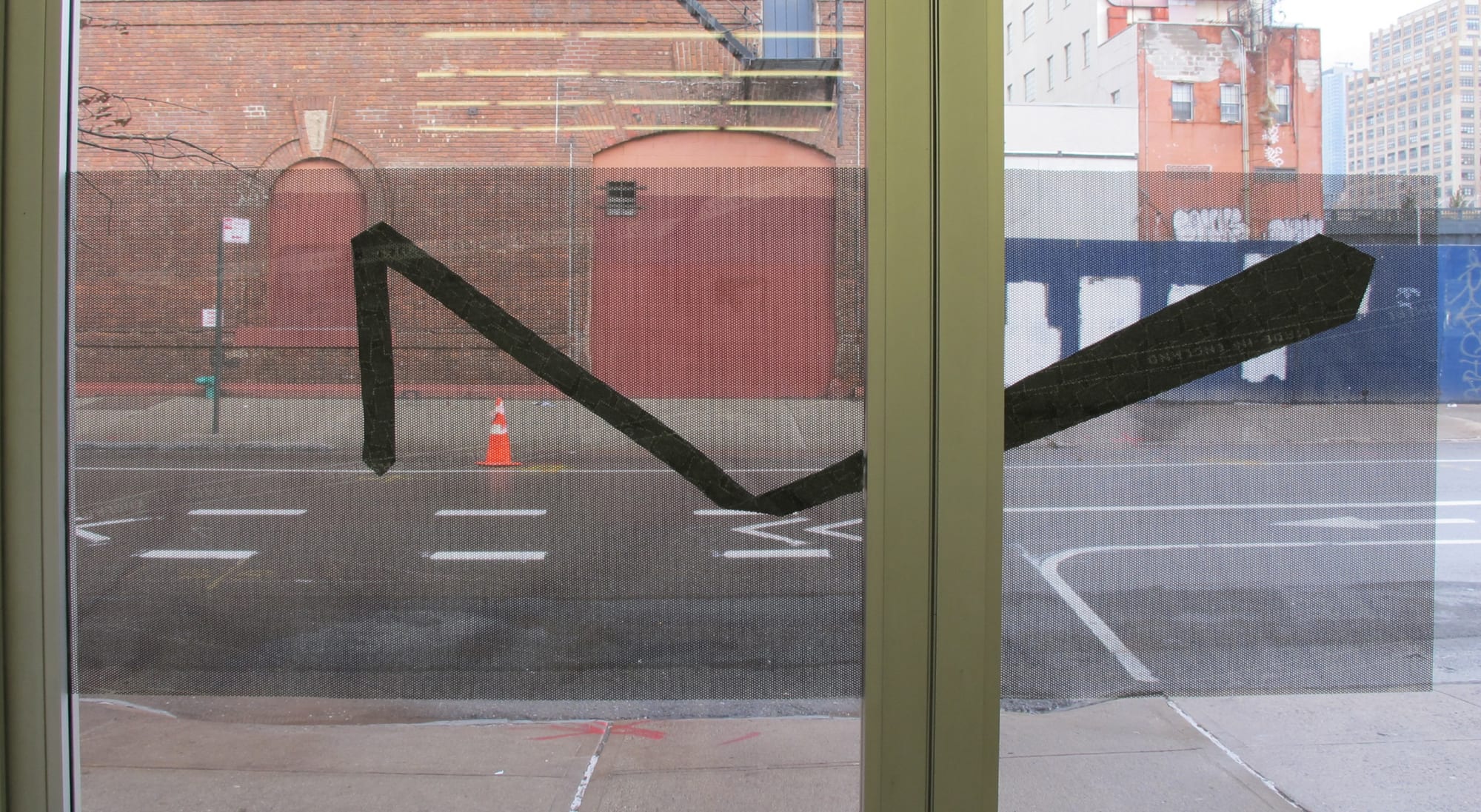 Ben Schumacher Super, 2012 vinyl and cutom printed tie 21 x 57 inches