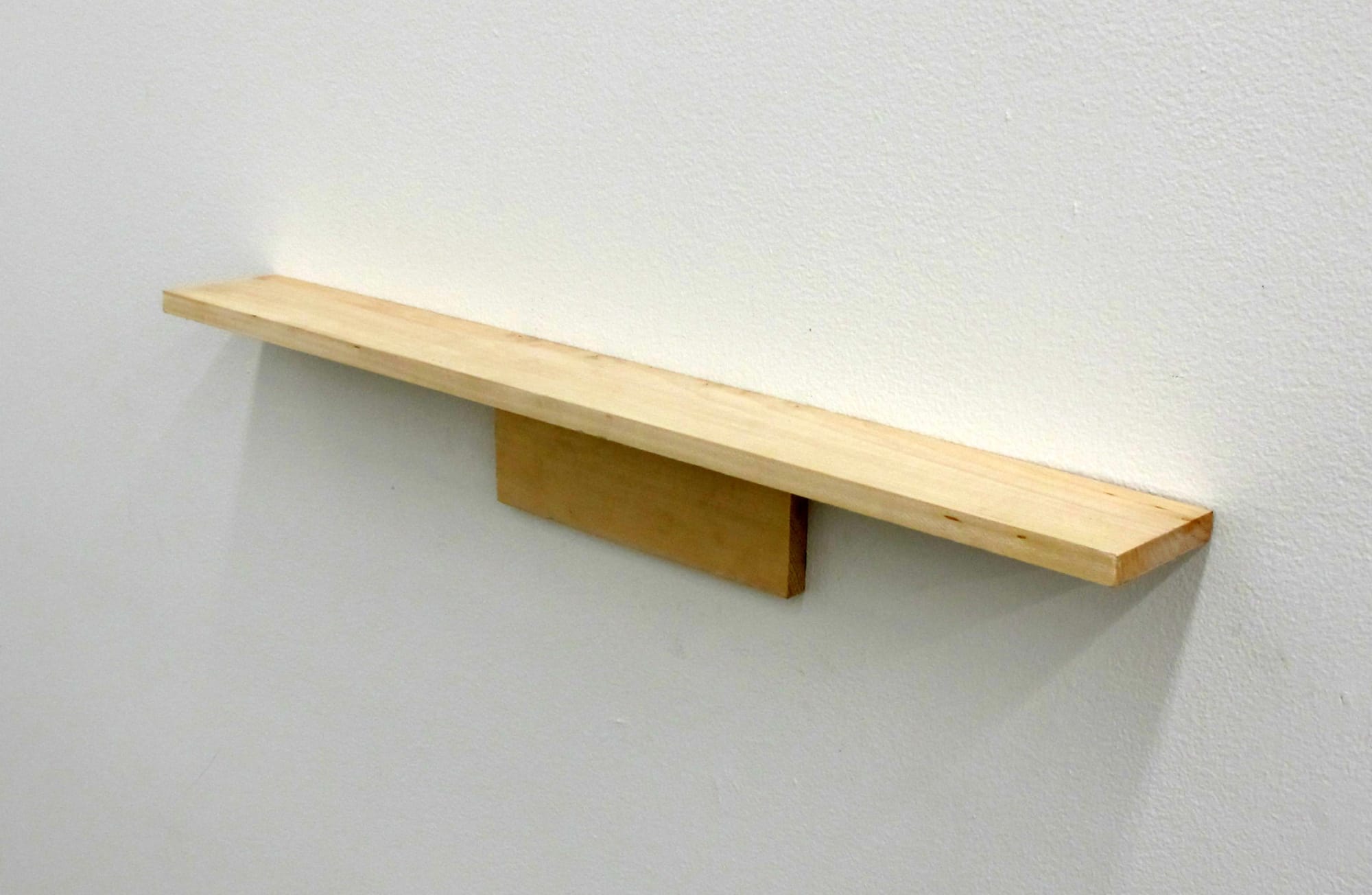 Bozidar Brazda Shelf, 2011 basswood, wood filler, nails 3.25 x 24 x 3 in