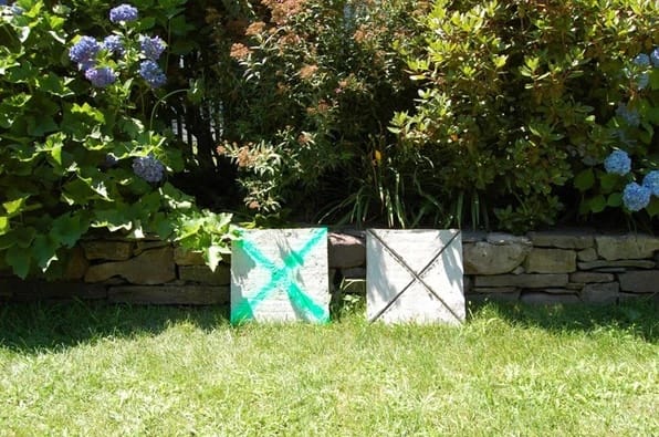 Davina Semo X MARKS THE ROT, 2011 spray paint on concrete dimensions variable