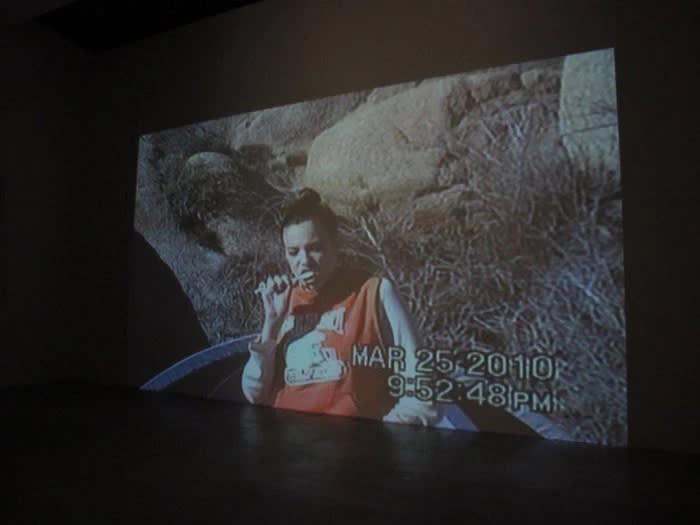 Jules Marquis and P Smith Valley Forge, 2010 4 hour site specific brush, tooth paste, tooth brush, hydrocodone, MSR camping tent, ankle brace, 29 Palms USA