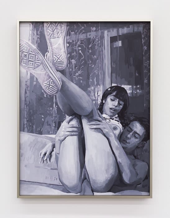 Aura Rosenberg Untitled (sneakers), 2012 inkjet print, acrylic paint 16 x 12 in 40.6 x 30.5 cm