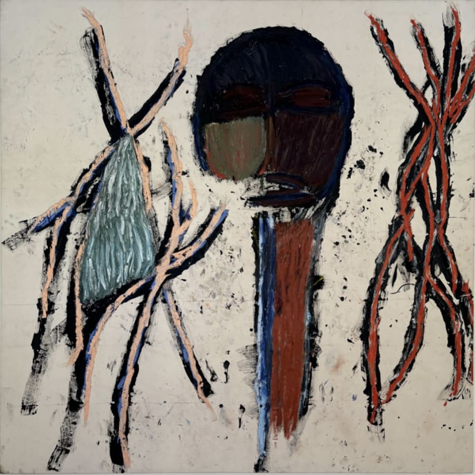 Dan Asher UT (MADE), 1984 oil, temper, paster on canvas 67 x 67 in 170.2 x 170.2 cm (AD_25_001)