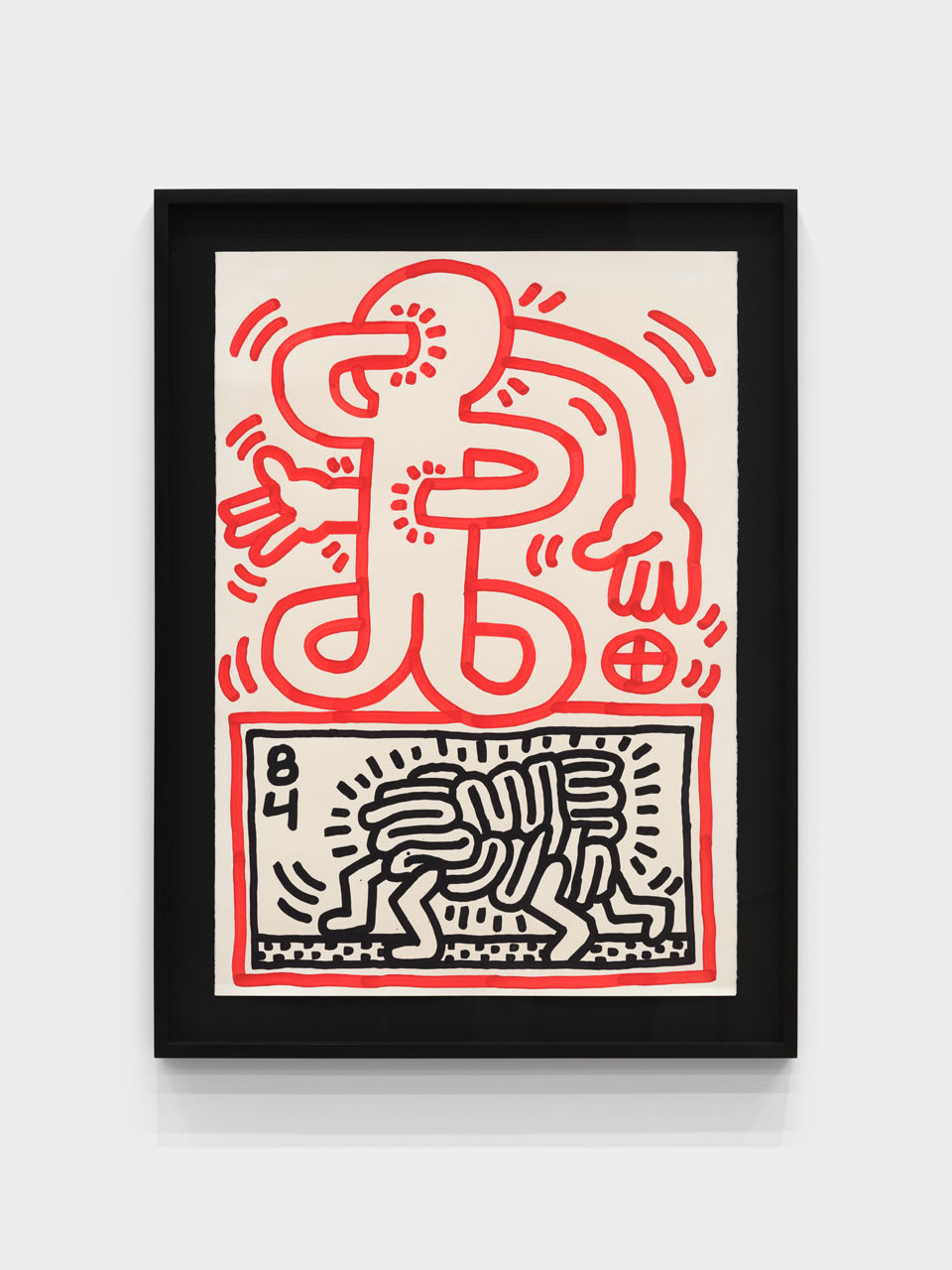 Keith Haring Untitled, 1984 Sumi Ink on paper 39 3/8 x 27 1/2 in 100 x 69.8 cm 47 x 35 1/4 in (framed) 119.4 x 89.5 cm (framed) (KH_140)