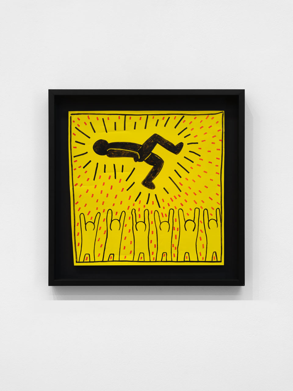 Keith Haring Untitled, May 23, 1981 Marker on plastic 21 x 22 1/2 in 53.3 x 57.3 cm Framed (KH_272)