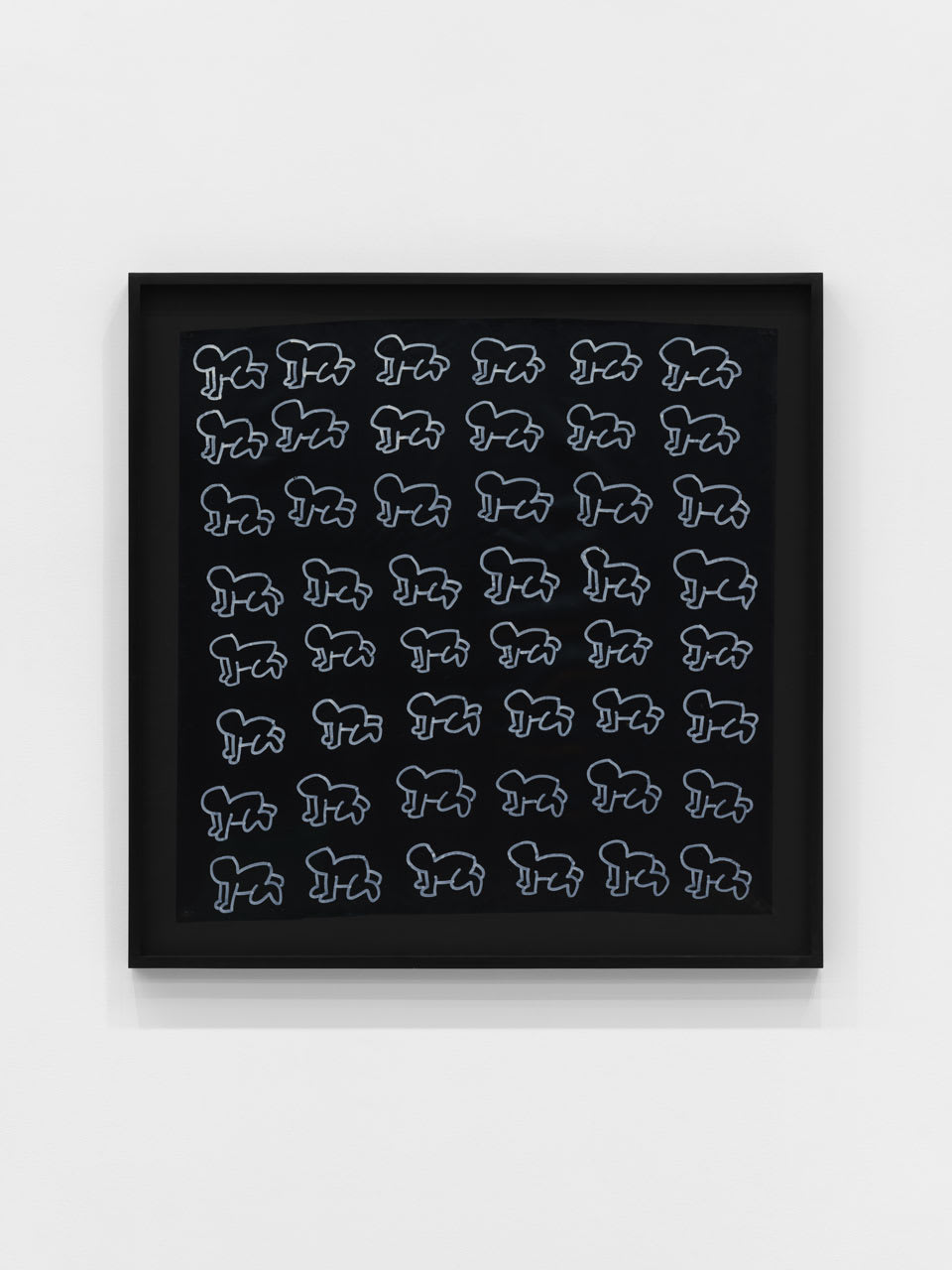 Keith Haring Untitled, 1981 Marker on vinyl 38 x 37 1/2 in 96.5 x 95.3 cm (KH_276)