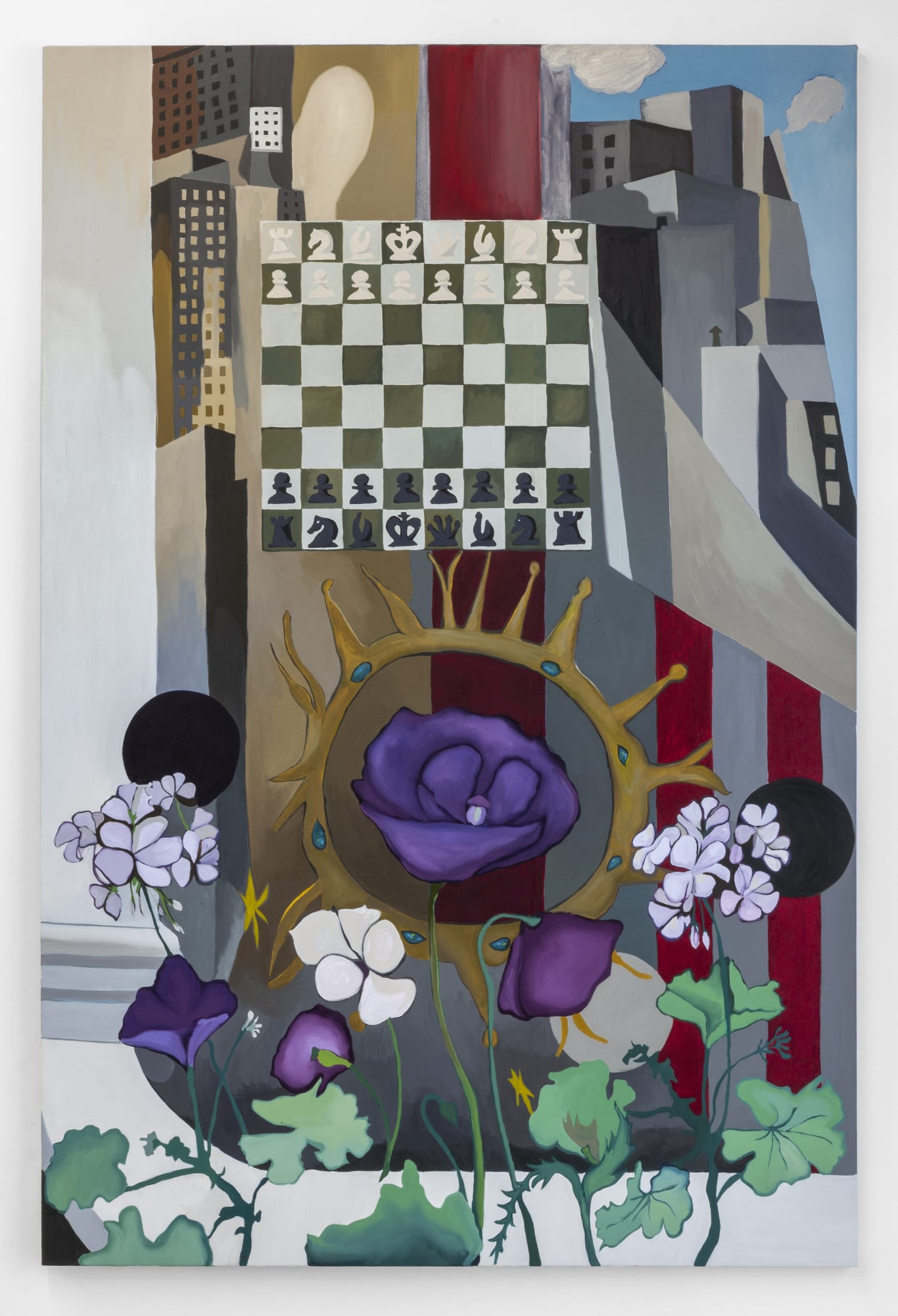 Alex Chaves "ACP_12" Chess, 2022 Oil on linen 40 x 60 in 101.6 x 152.4 cm