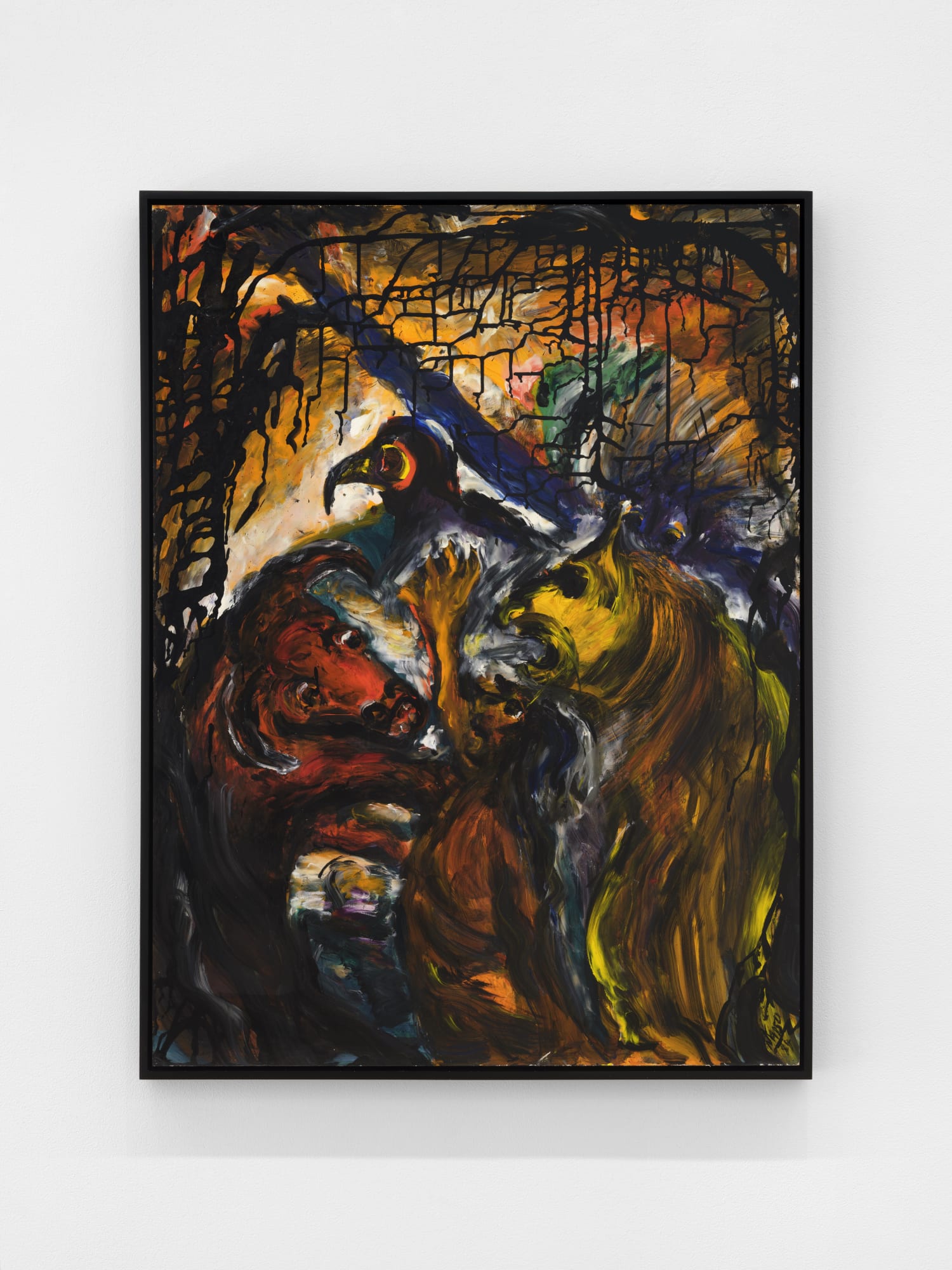 Nabil Kanso The Four Beings, 1984 Oil on board 40 x 30 in 101.6 x 76.2 cm