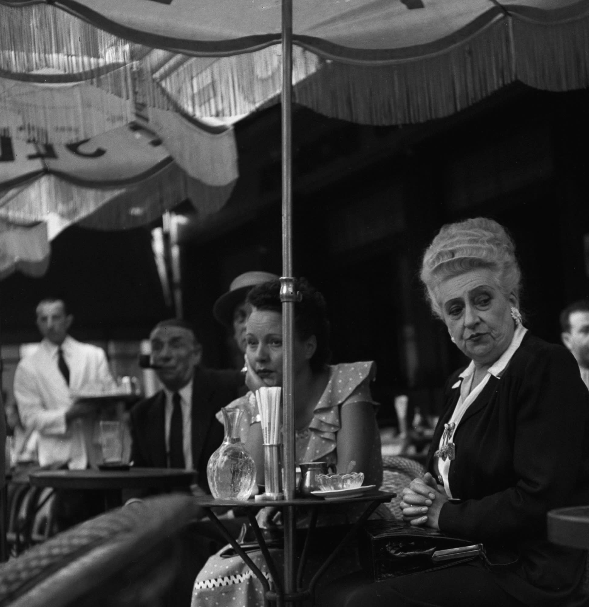 Café on Champs Elysees, Paris, 1949