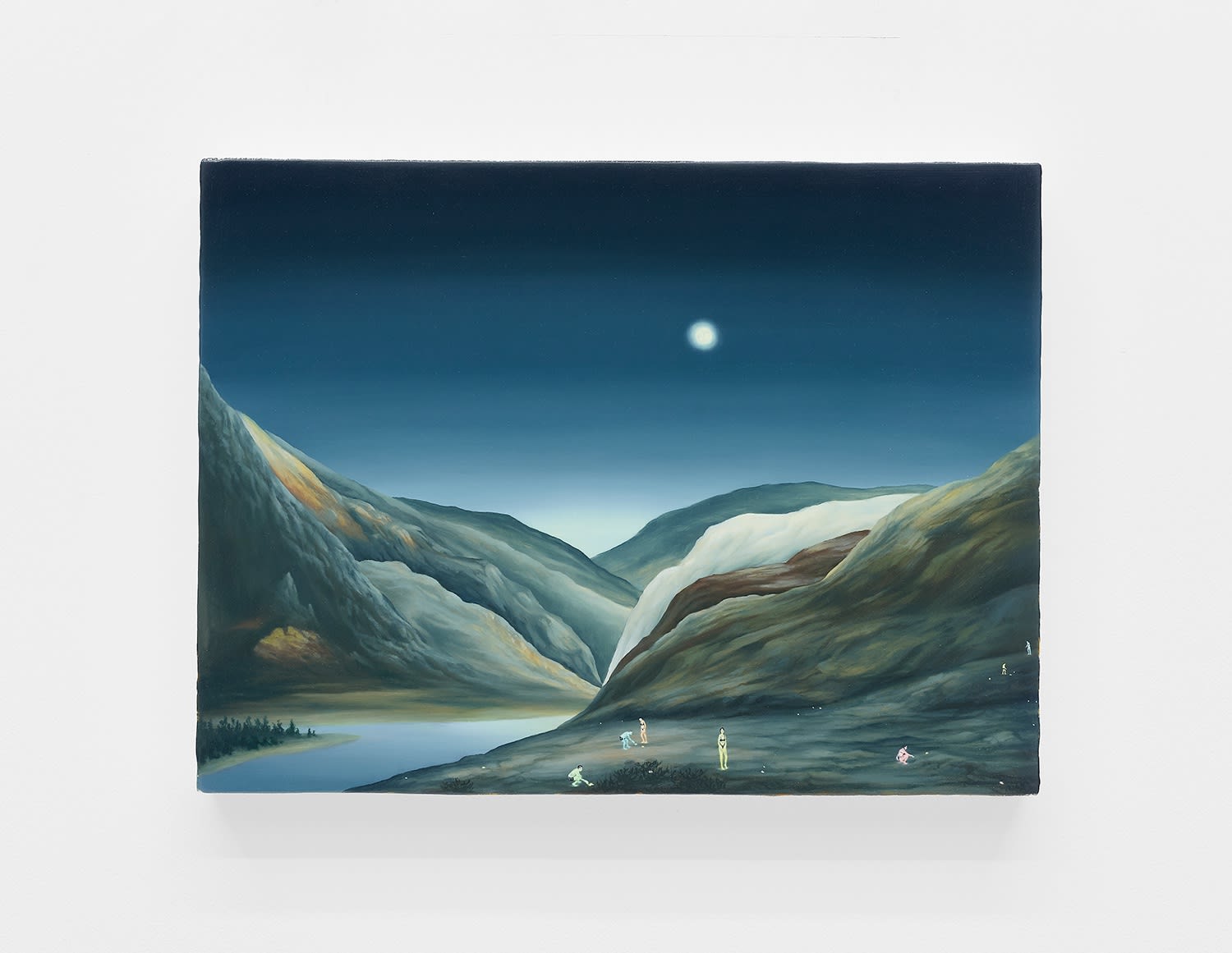 Dan Attoe Full Moon Rock Harvest, 2022 oil on canvas on panel 18 x 24 in. (46 x 61 cm.)