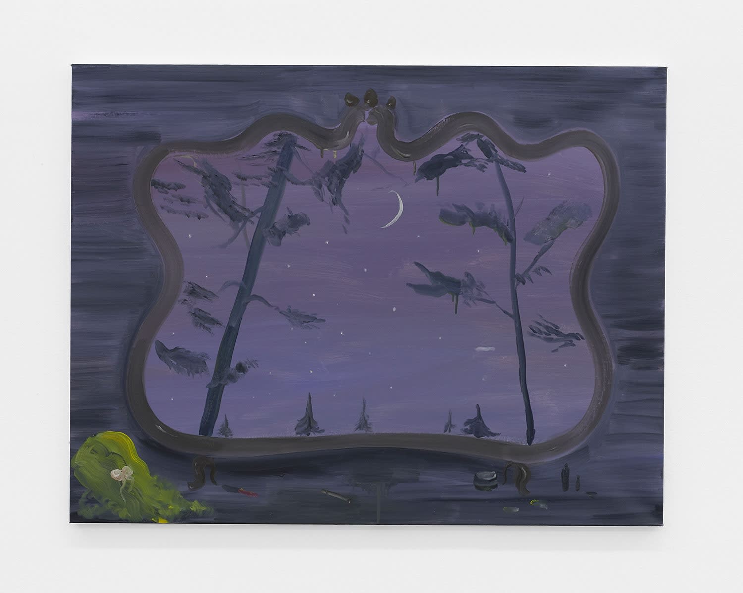 Jose Bonell Big Mirror, 2022 oil on canvas 39.5 x 51 in. (100 x 130 cm.)