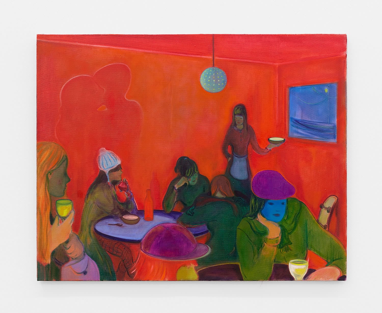 Nastaran Shahbazi In The Cold Nights, We Were Red As Blood, 2022 oil on linen 28.5 x 36 in. (72.5 x 91.5 cm.)