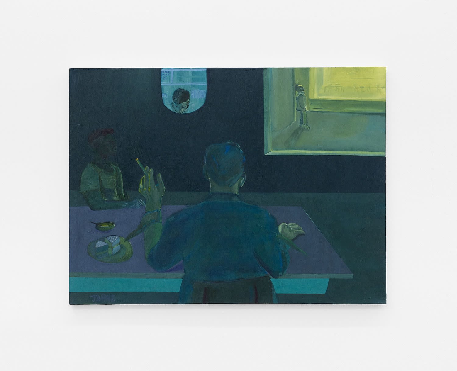 Paul-Sebastian Japaz Two Cigarettes, 2022 oil on canvas 36 x 48 in. (91.5 x 122 cm.)