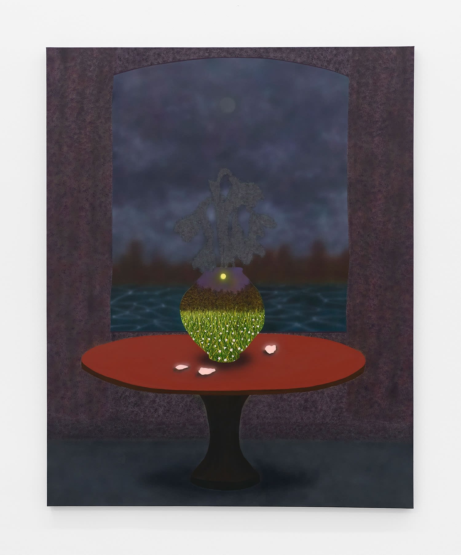 Sung Hwa Kim When The Evening Song Begins, Everything Turns Into Nothing, From Nothing, You Find Everything, 2022 acrylic and flashe on canvas 60 x 48 in. (152.5 x 122 cm.)