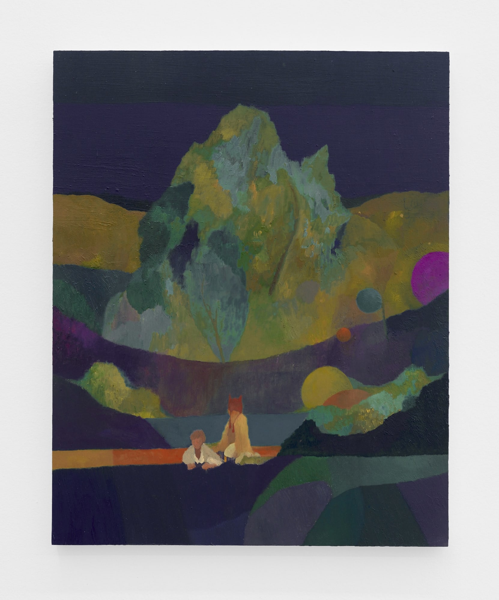 Daniel Um The Quiet Place, 2024 oil and oil pastel on wood panel 30 x 24 in. (76.2 x 61 cm.)