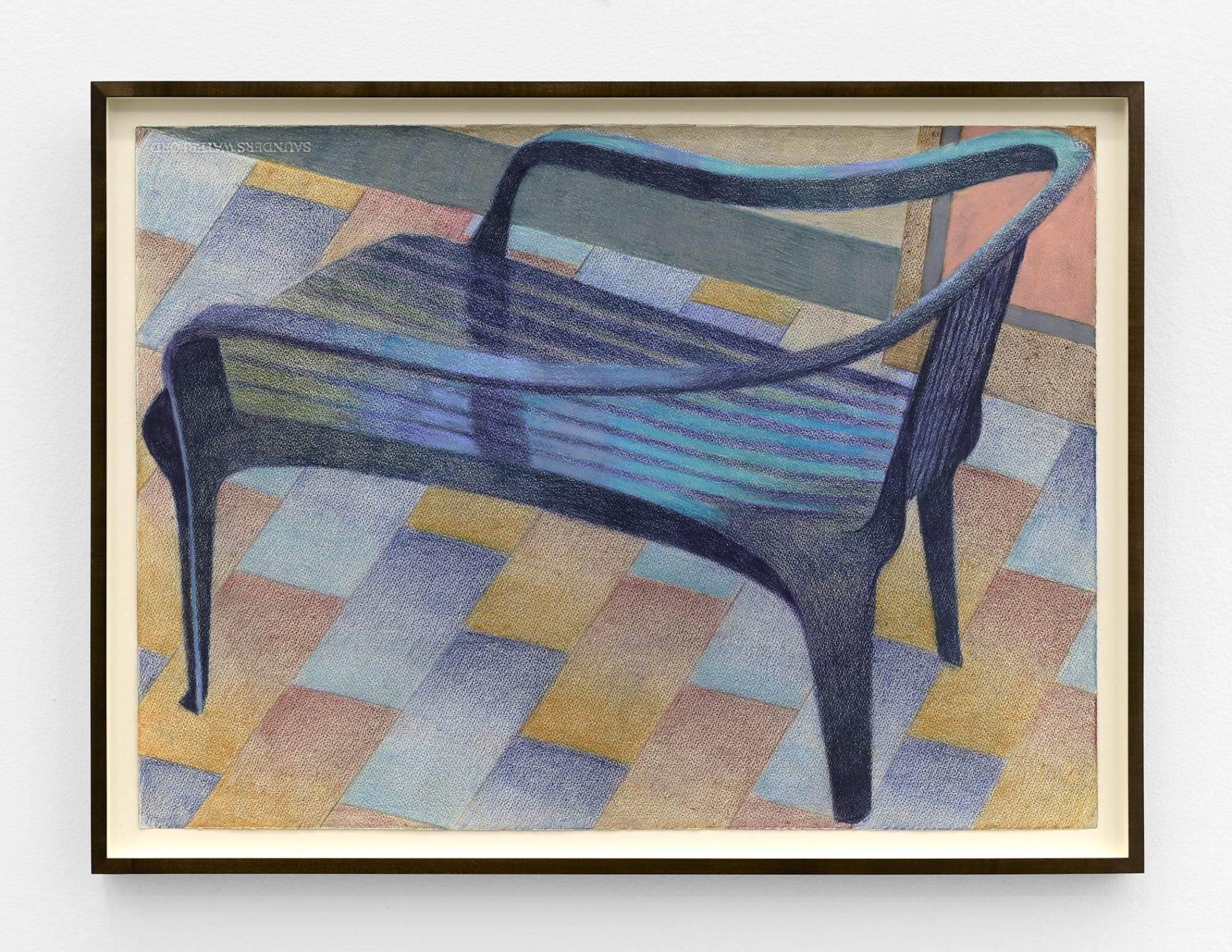 Rowley Haynes Portrait of a Chair 3, 2024 colored pencil on paper sheet dimensions: 22 x 30 in. (56 x 76 cm.) frame dimensions: 25.5 x 33.5 x 1.5 in. (64.8 x 85 x 3.8 cm.)