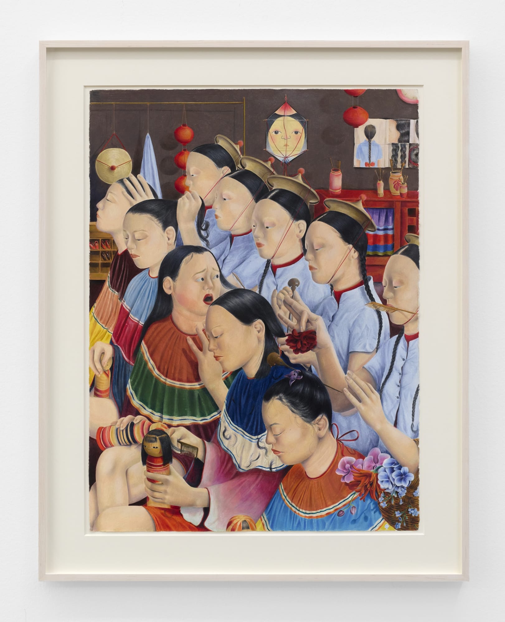 Adèle Aproh Not Too Short!, 2024 colored pencil on paper sheet: 30 x 22 in. (76 x 56 cm.) framed: 36 x 28 in. (91.5 x 71 cm.)