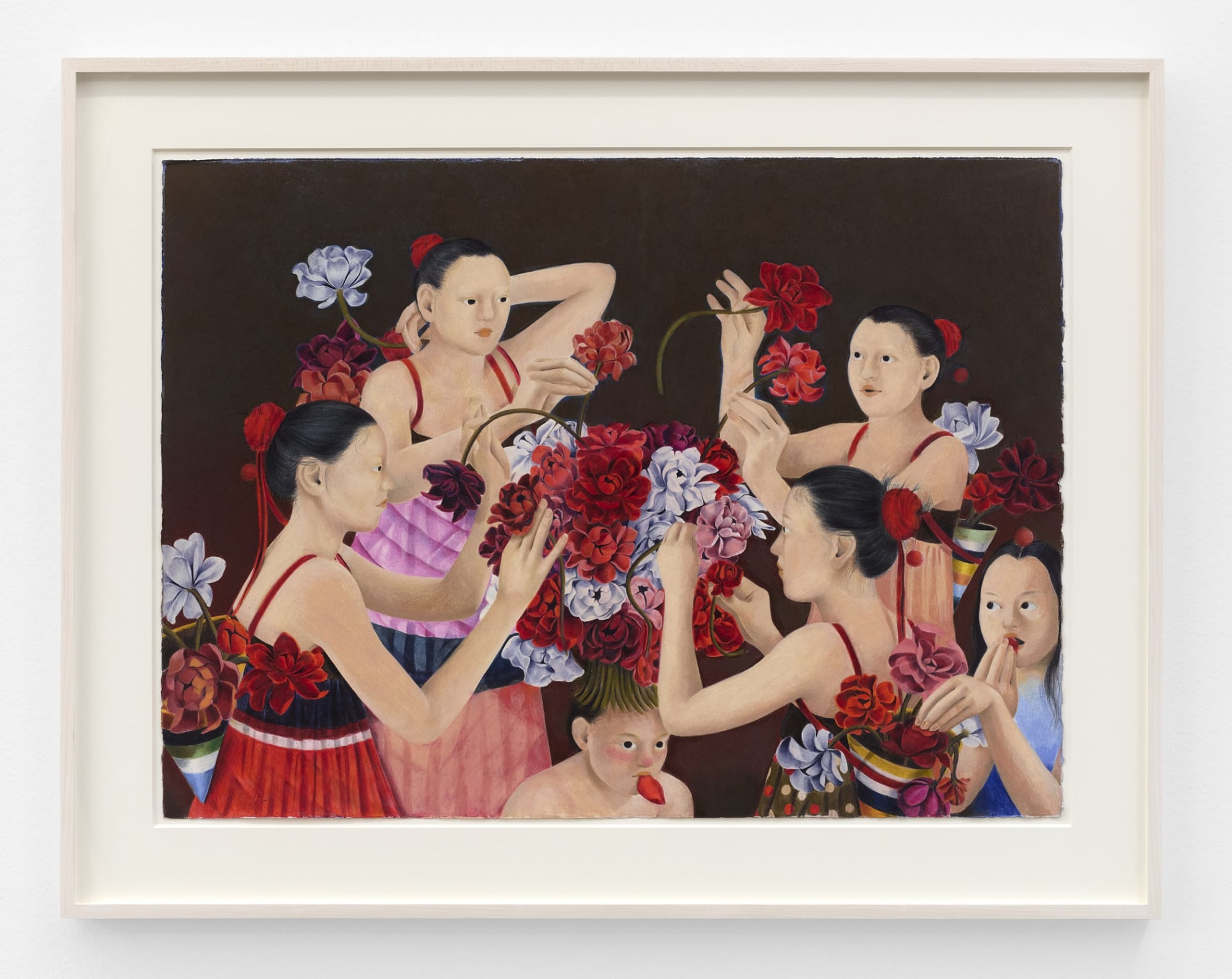 Adèle Aproh The Harvest, 2024 colored pencil and pastel on paper sheet: 22 x 30 in. (56 x 76 cm.) framed: 28 x 36 in. (71 x 91.5 cm.)