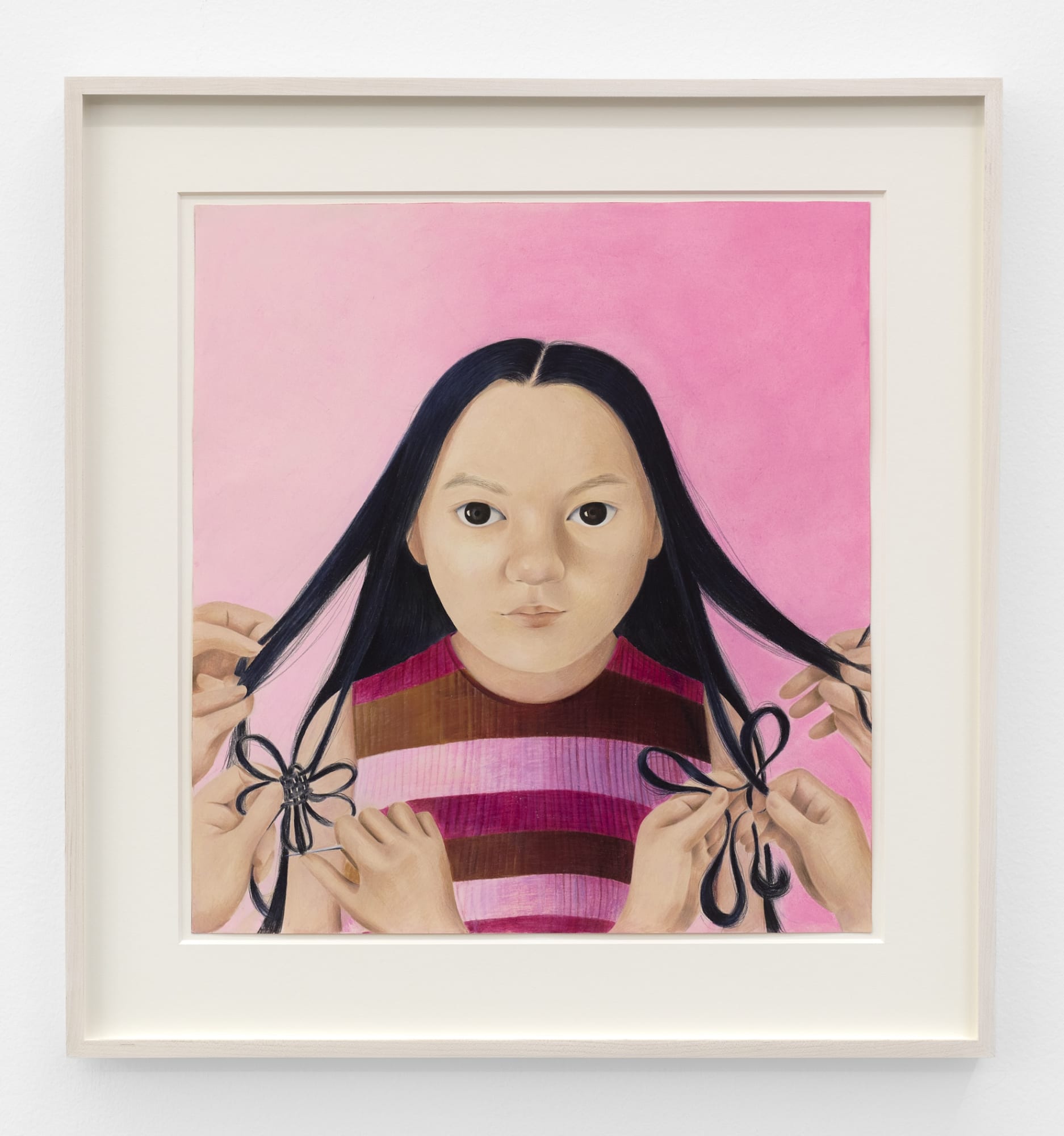 Adèle Aproh Entangled, 2024 colored pencil and pastel on paper sheet: 19 3/4 x 18 in. (50 x 46 cm.) framed: 25 5/8 x 24 3/8 in. (65 x 62 cm.)