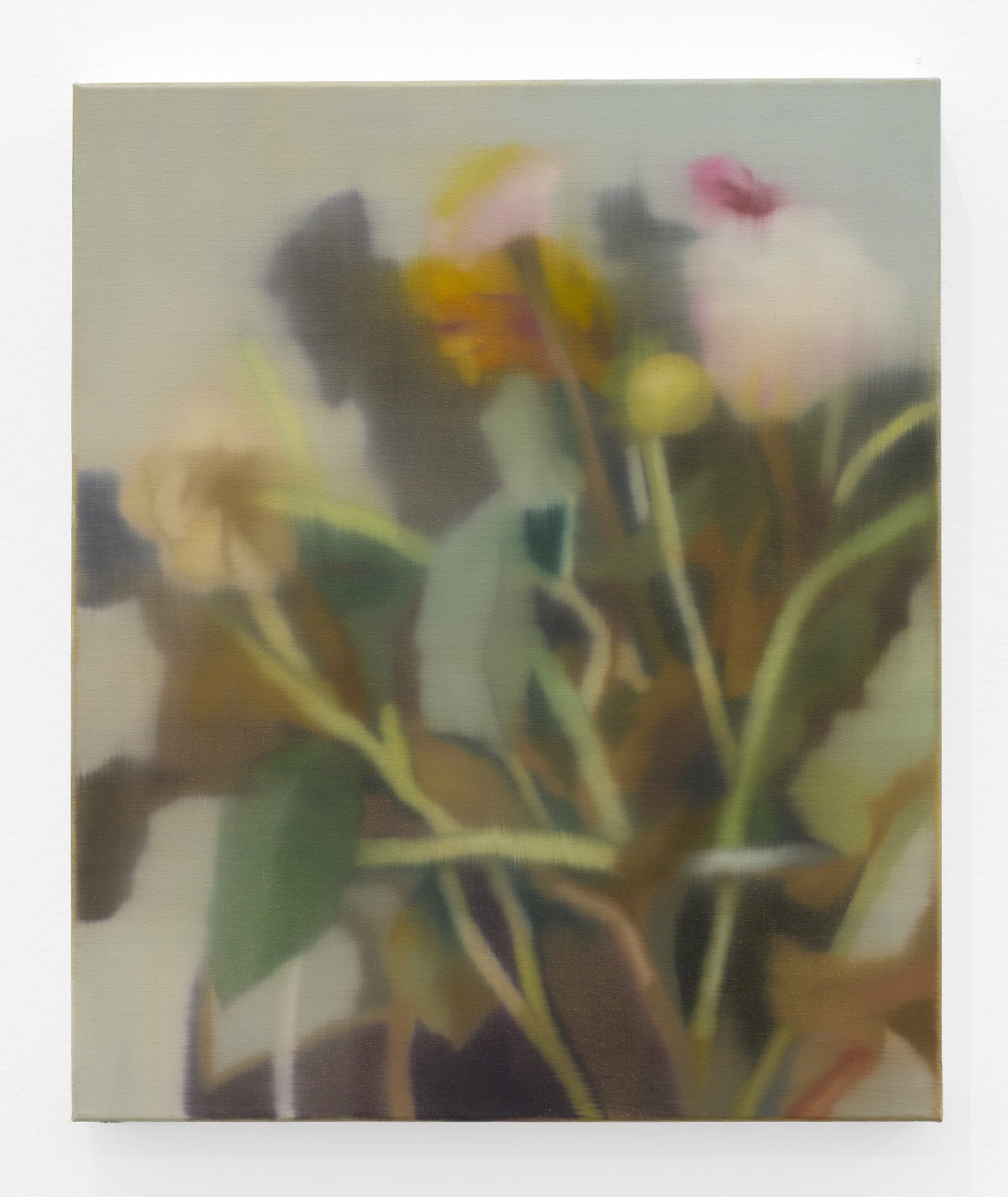 Johanna Bath Two Weeks, 2024 oil and spray on canvas 21 3/4 x 18 in. (55 x 45.5 cm)