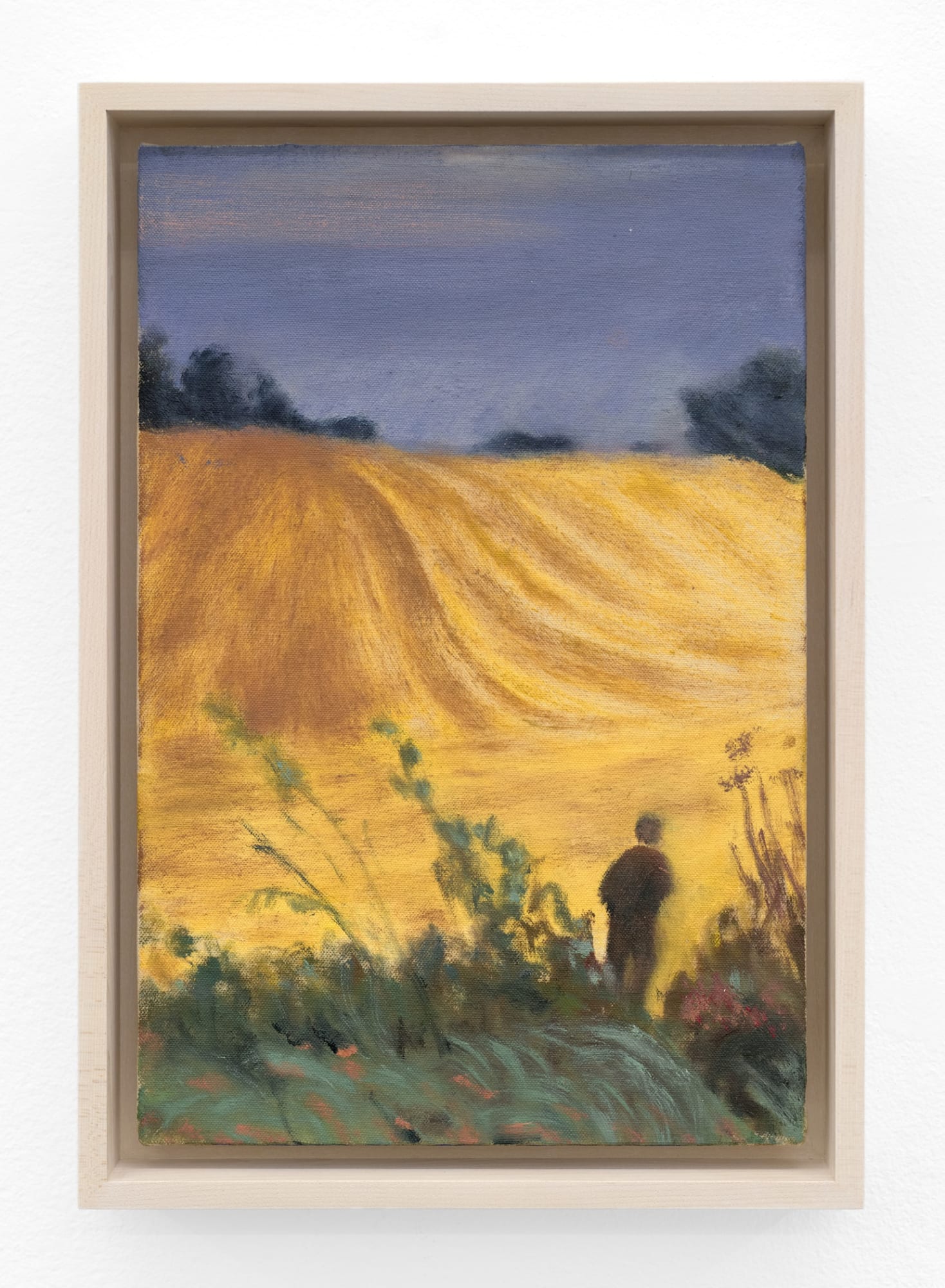 Sammi Lynch Stormy Skies, 2024 oil on canvas, mounted on wooden panel canvas: 11 3/4 x 7 3/4 x 1/4 in. (30 x 20 x 0.7 cm.) framed: 13 1/4 x 6 1/4 x 1 1/2 in. (33.7 x 15.9 x 3.8 cm.)