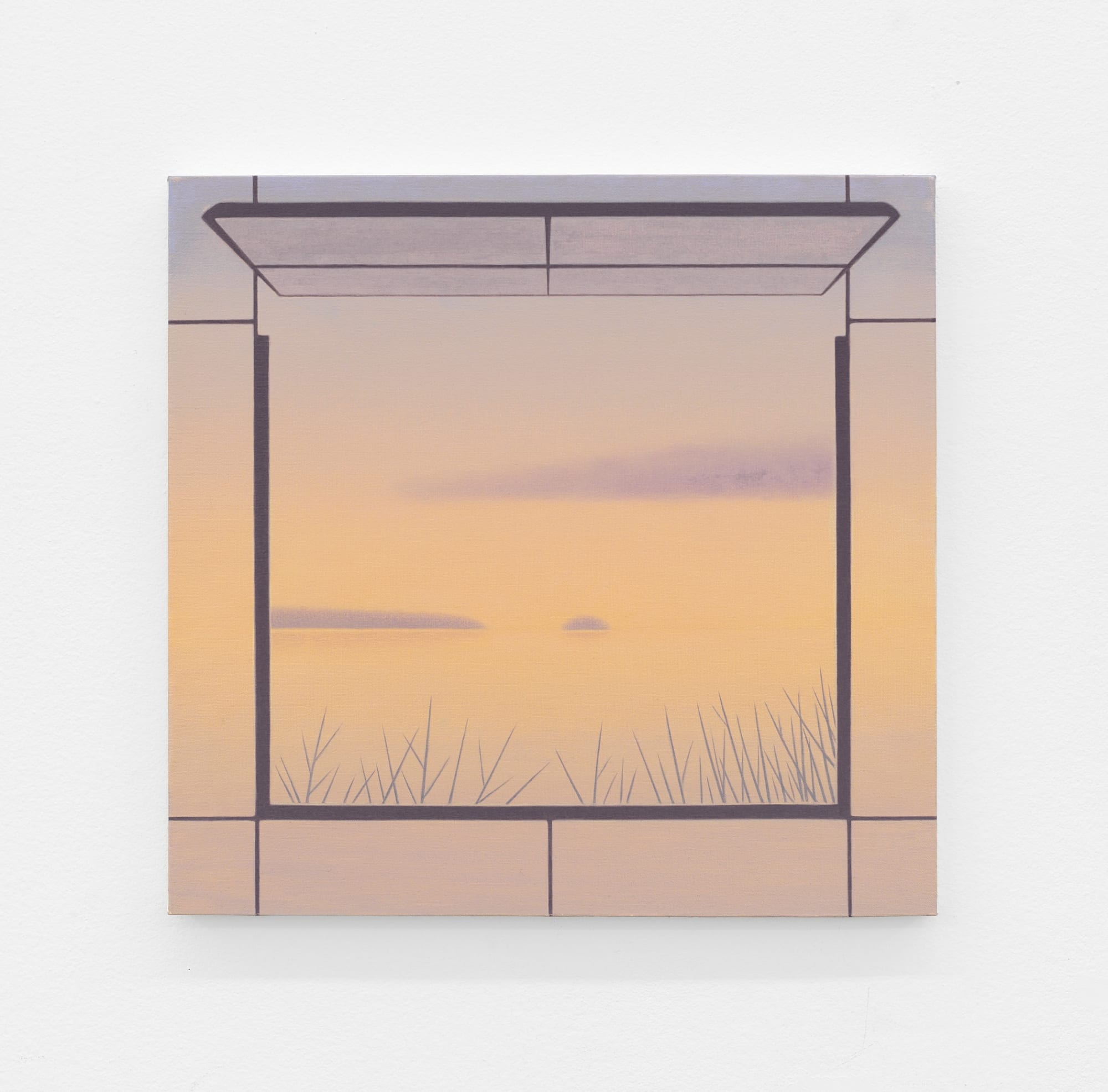 Andrew Gordon Window XI, 2024 oil on canvas over panel 17 1/4 x 18 in. 43.8 x 45.7 cm.