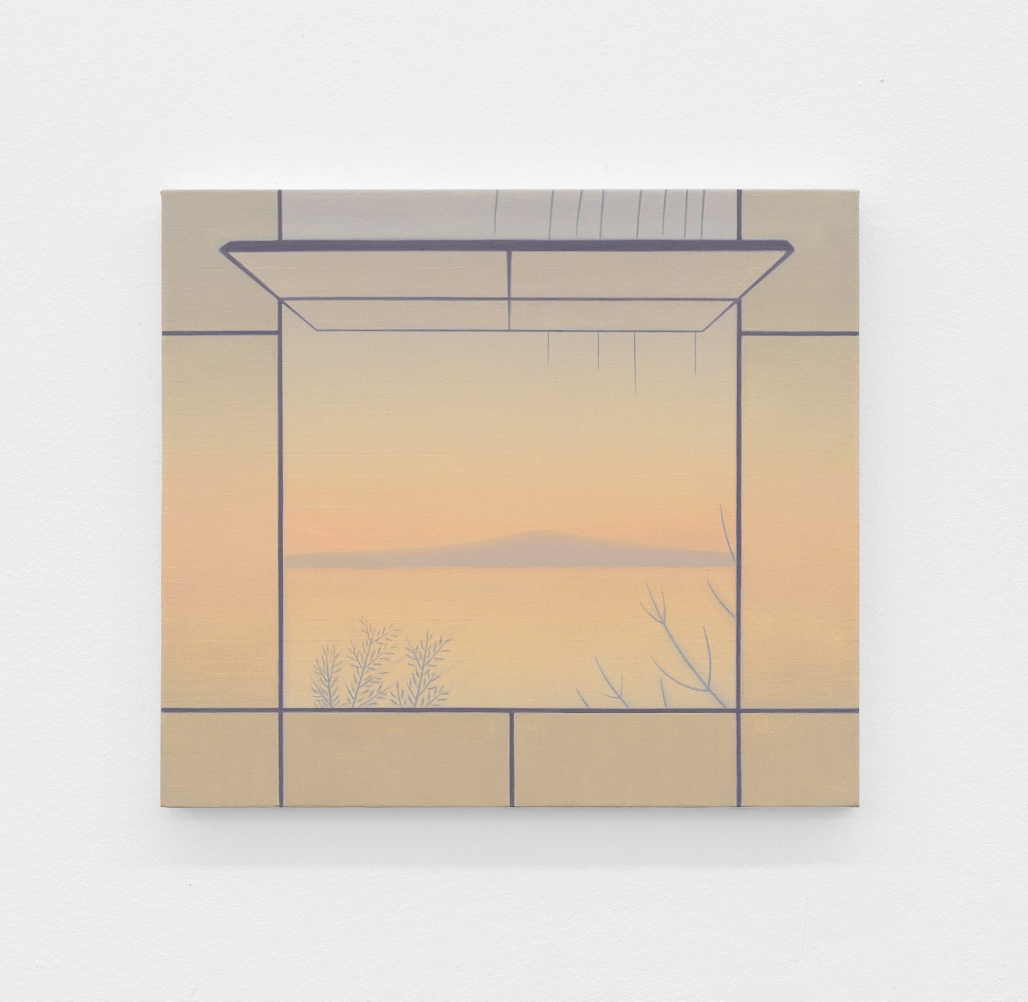 Andrew Gordon Window X, 2024 oil on canvas over panel 16 x 18 in. 40.6 x 45.7 cm.
