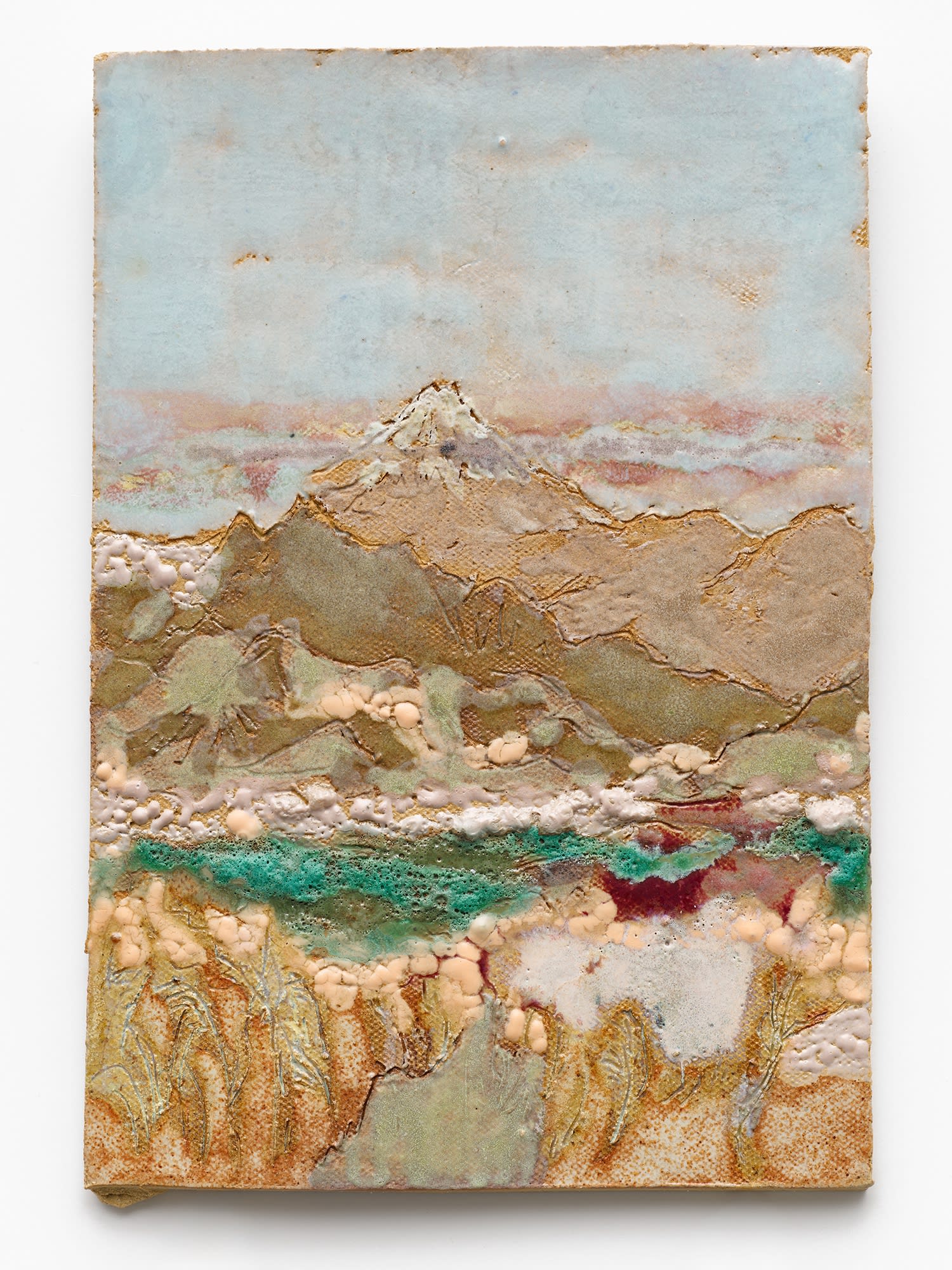 Raina Lee Mount Fuji in Autumn, Yamanashi, 2025 stoneware and glaze 9 1/2 x 6 1/2 in. 24.1 x 16.5 cm.