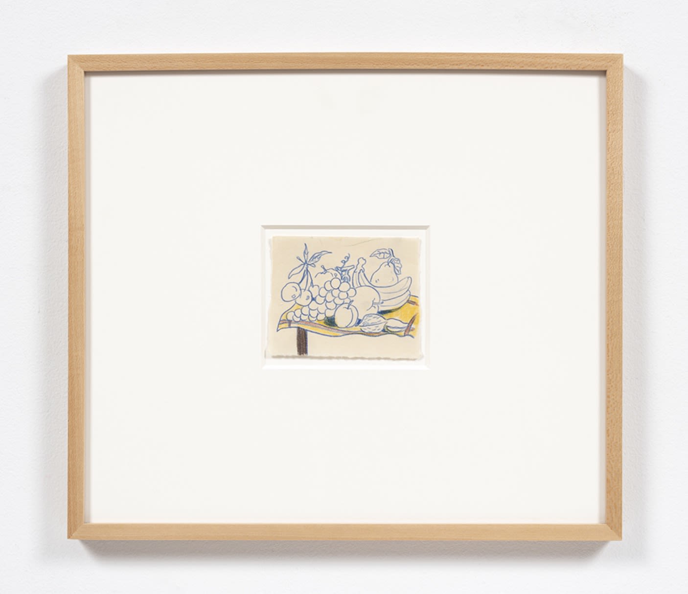 Kevin McNamee-Tweed Fruit Still Life (Blue), 2021 pencil on mulberry paper sheet: 3 3⁄4 x 4 1⁄2 in. (9.5 x 11.5 cm.) framed: 15 x 17 in. (38 x 43 cm.)