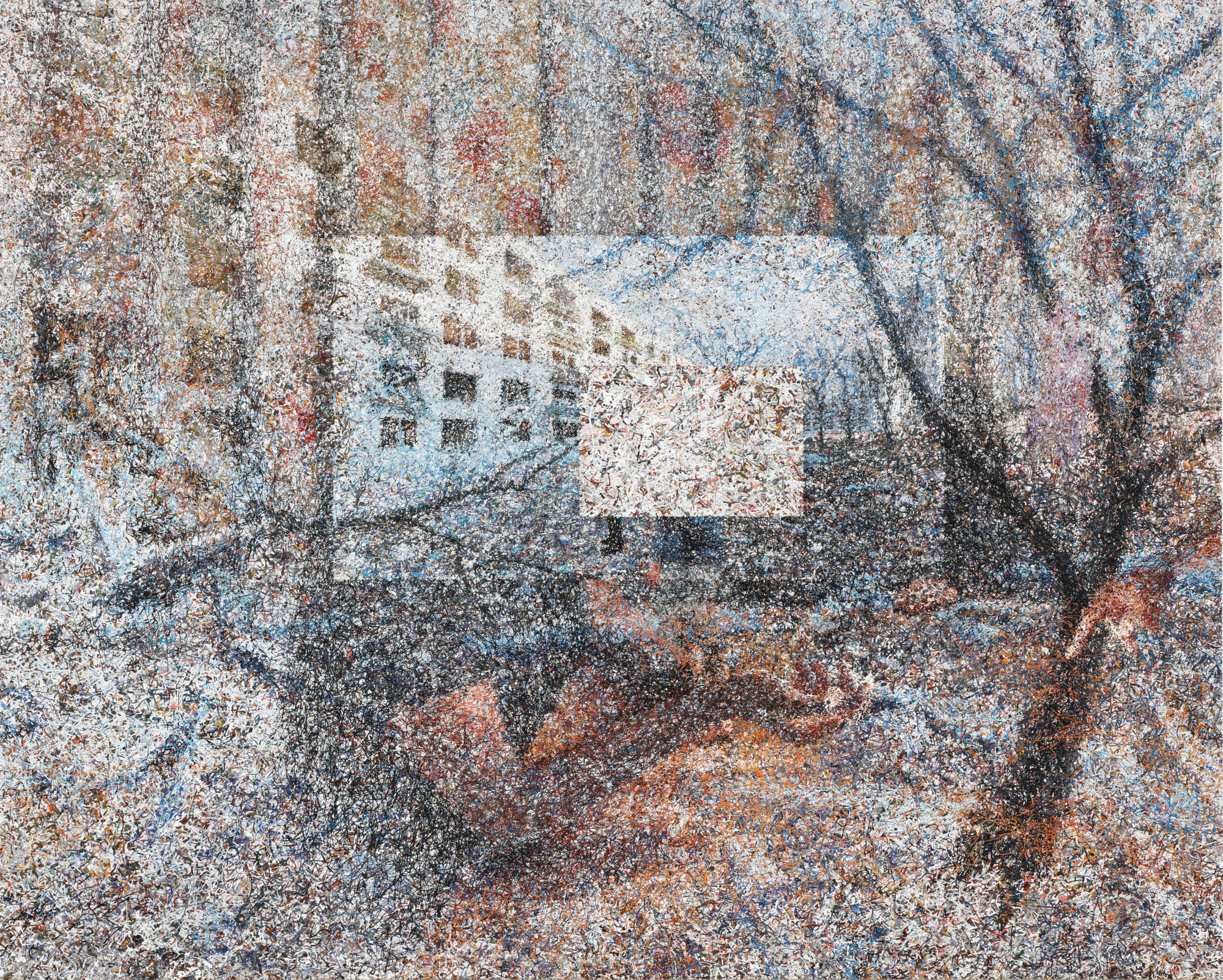 Masayuki Arai Like paintings #55 2022 Acrylic on linen, wood panel 182,5 × 227 cm