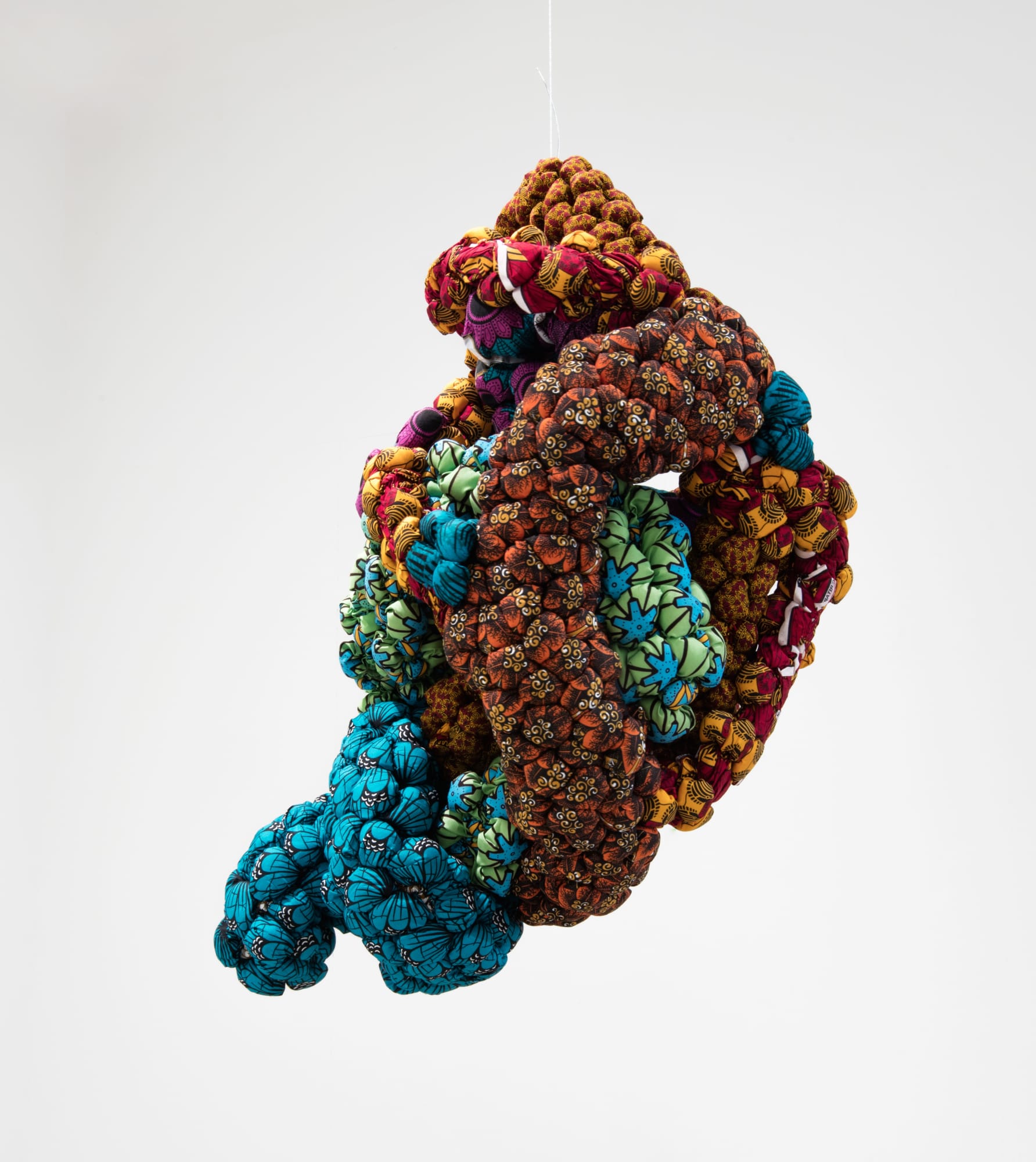 Samuel Nnorom Unknown_Dancer II 2023 African Wax Print Fabric 120 × 84 × 74 cm