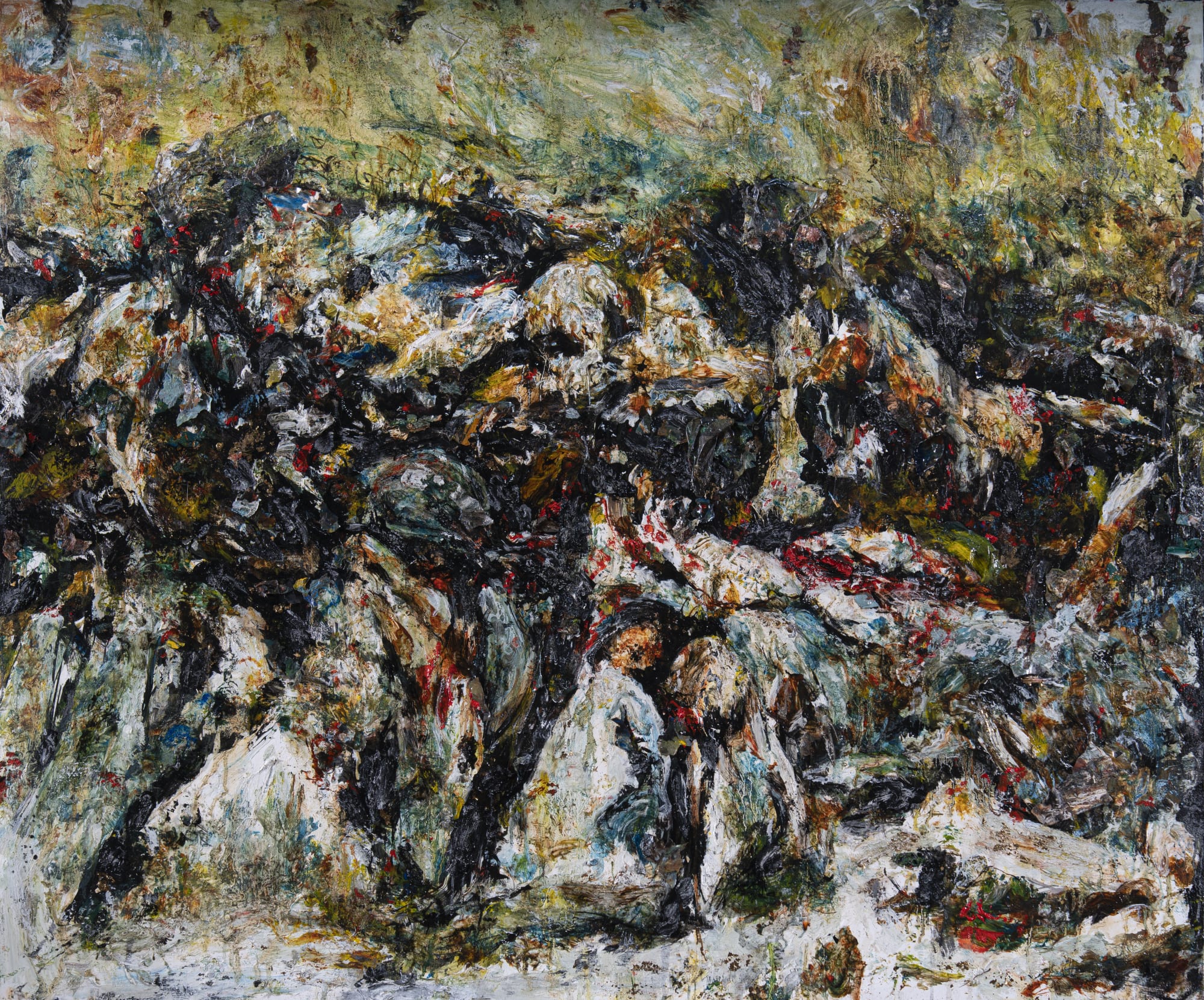 Arvin Golrokh, Bicharegan 6, 2025, Oil on canvas, 120 × 100 cm