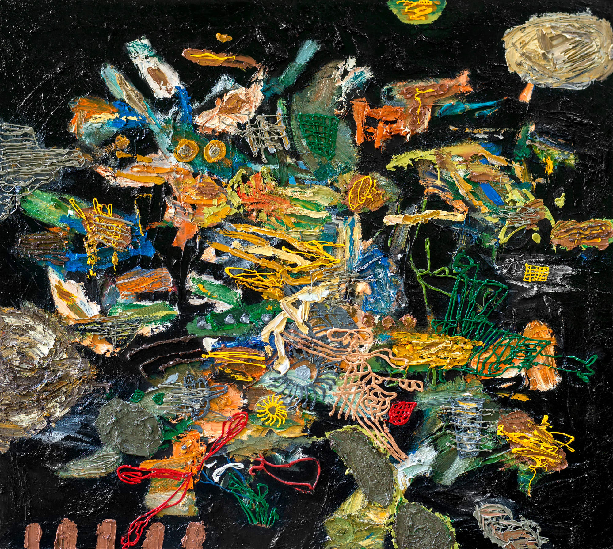 Rangga Aputra Untitled (Night Rhytm no.2) 2022 Oil on canvas 100 x 110 cm