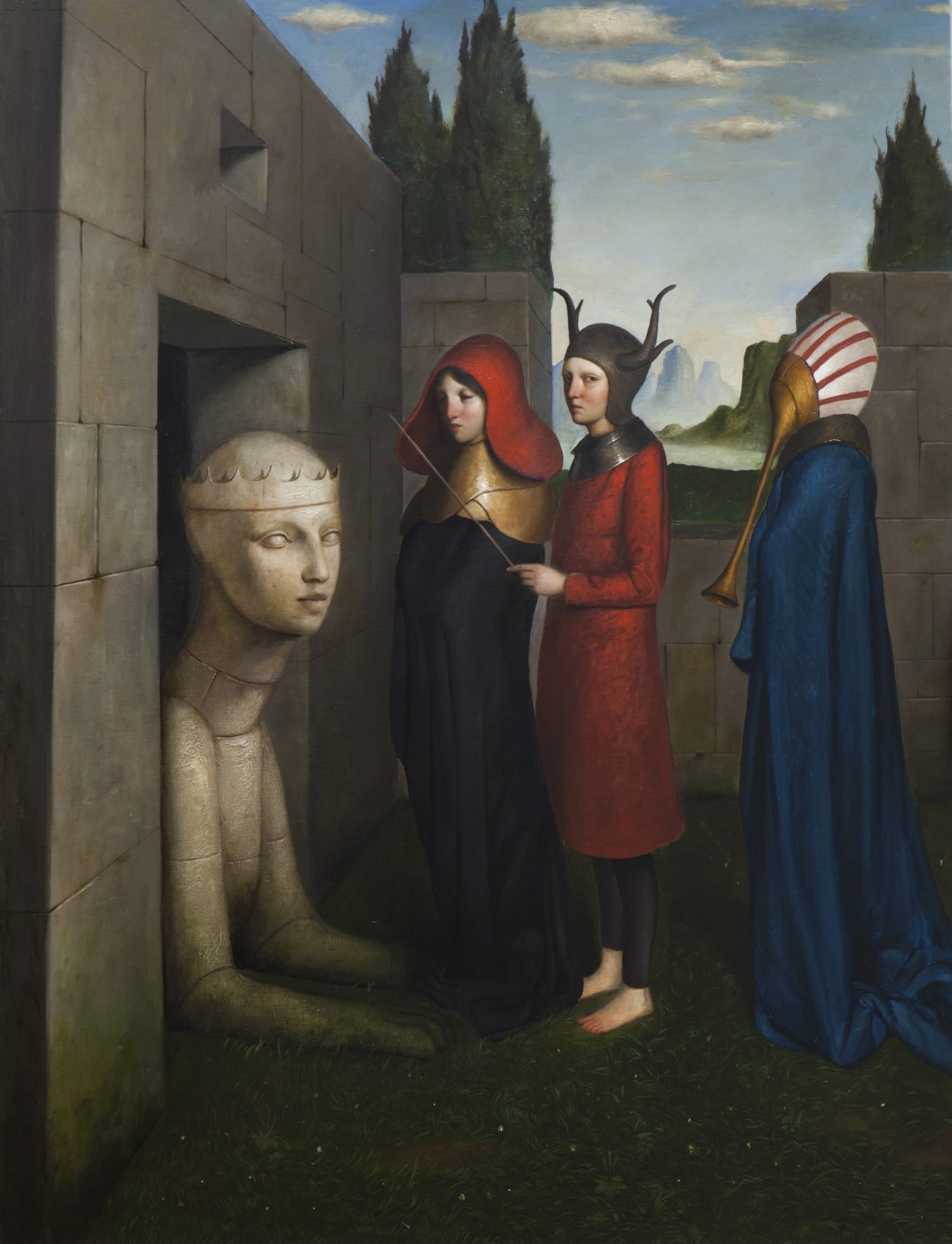 Alessandro Sicioldr La lezione 2021 (Sold) Oil on linen 105 x 80 cm