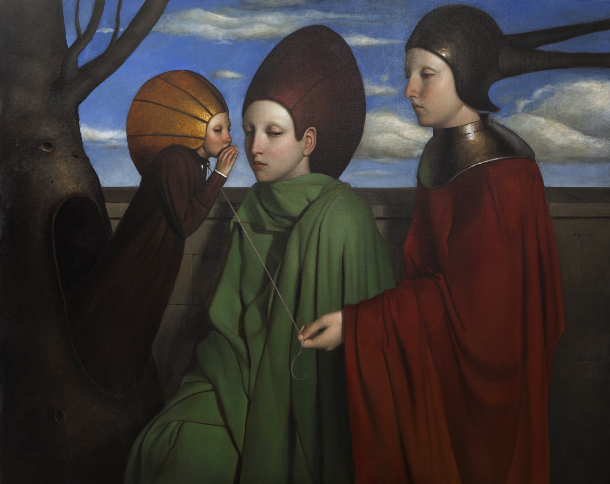 Alessandro Sicioldr La parola 2021 (Sold) Oil on linen 120 x 150 cm