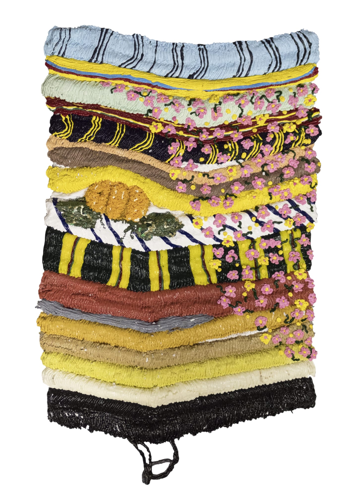 Troy Makaza Dreams of a soft landing part 1 2022 Silicone infused with paint 225 × 169 cm