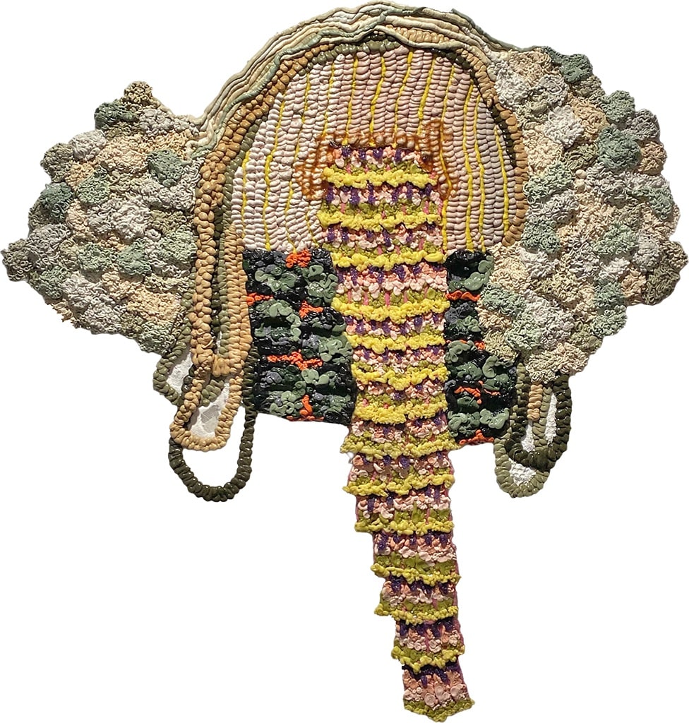 Troy Makaza Delusions of decisions part 2 2022 Silicone infused with paint 129 × 123 cm