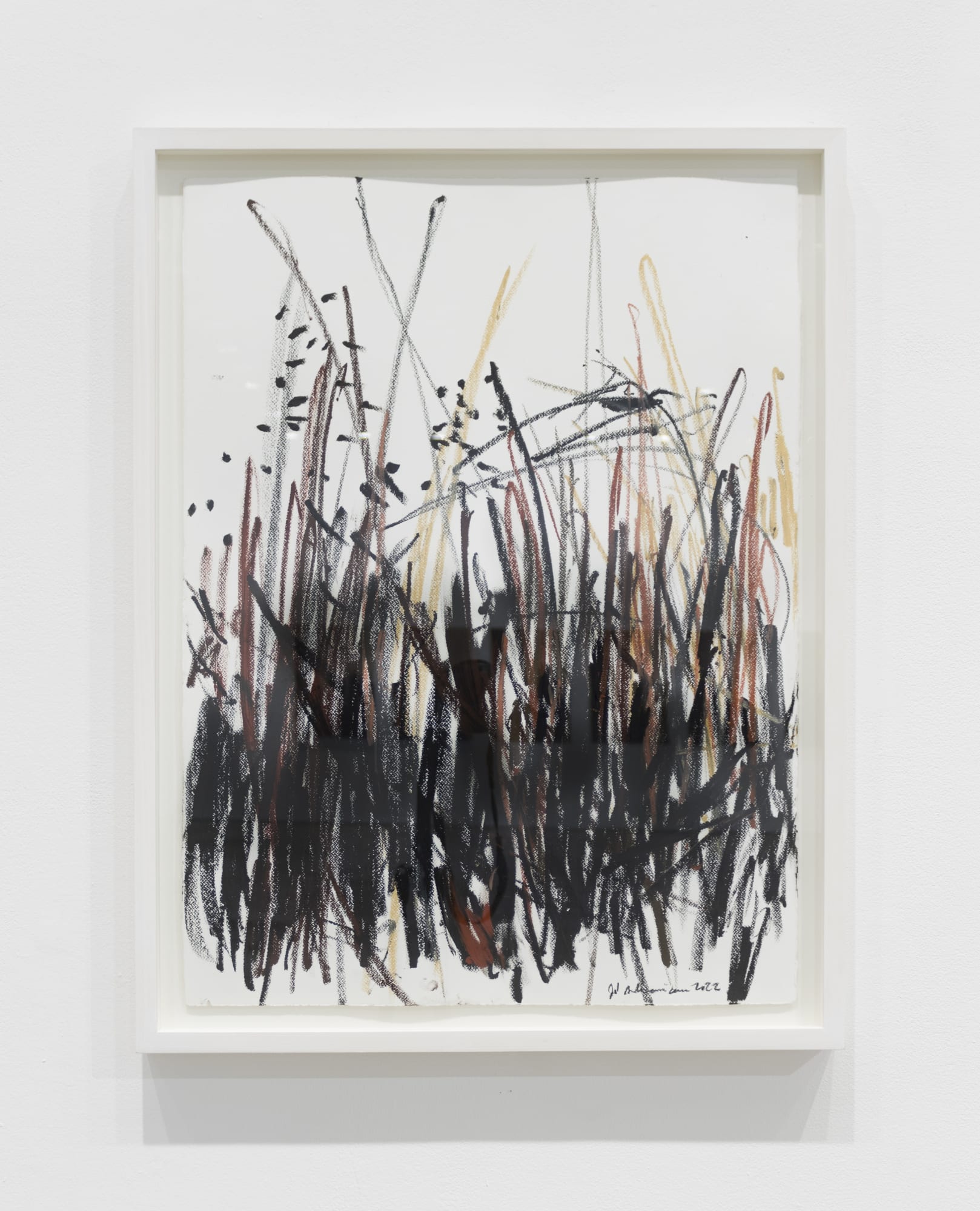 Joël Andrianomearisoa LES HERBES FOLLES DU VIEUX LOGIS 2021 Pastel on paper 76 x 56 cm