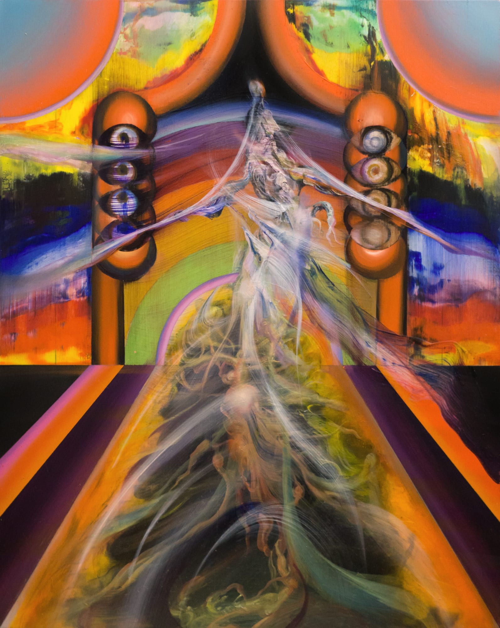 Ruben Pang Propellant 2018 Oil, alkyd and synthetic varnish on wood panel 50 x 40 cm