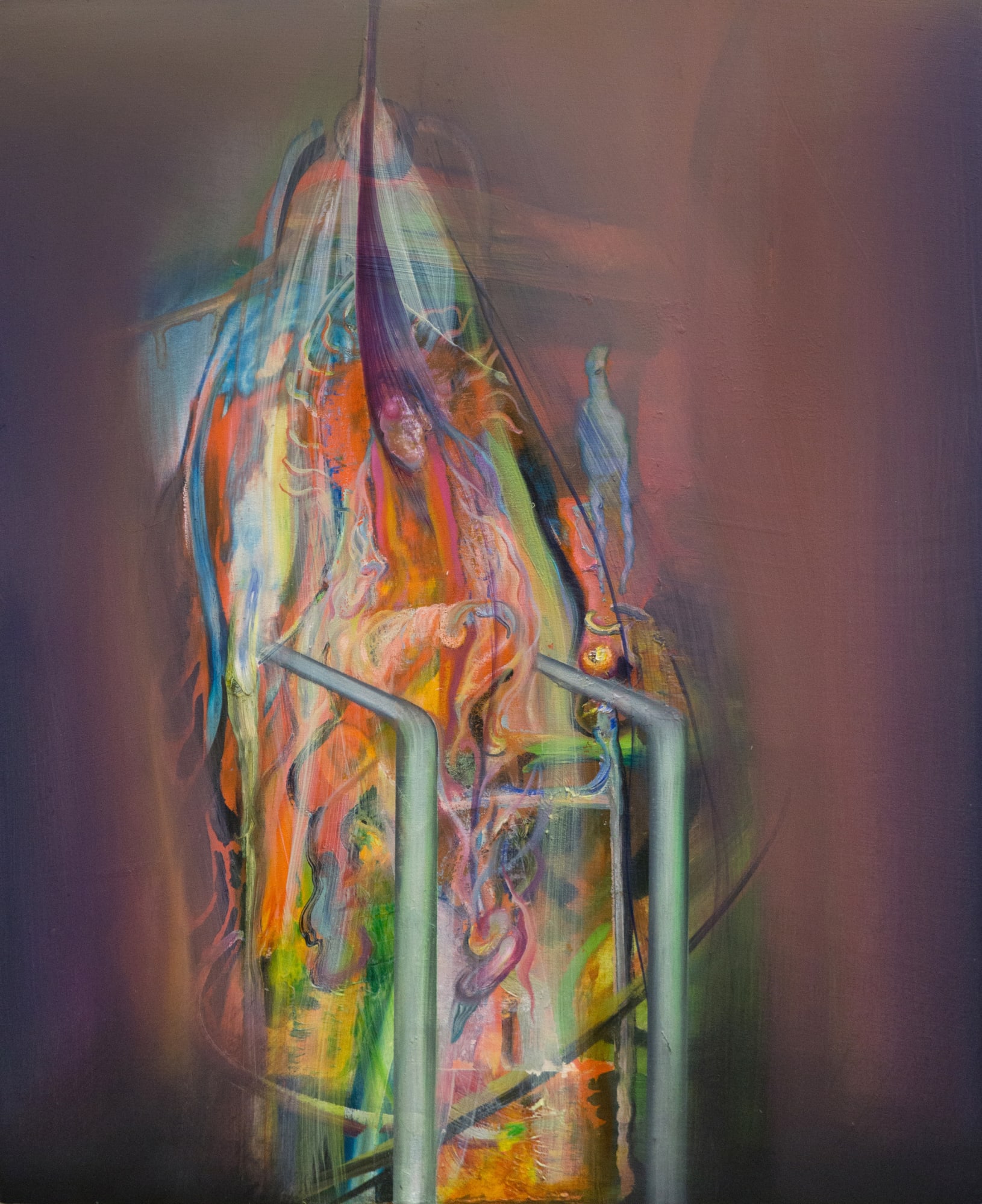 Ruben Pang Receptive Organs of a Stinger 2018 Oil, alkyd and synthetic varnish on wood panel 40 × 33 cm