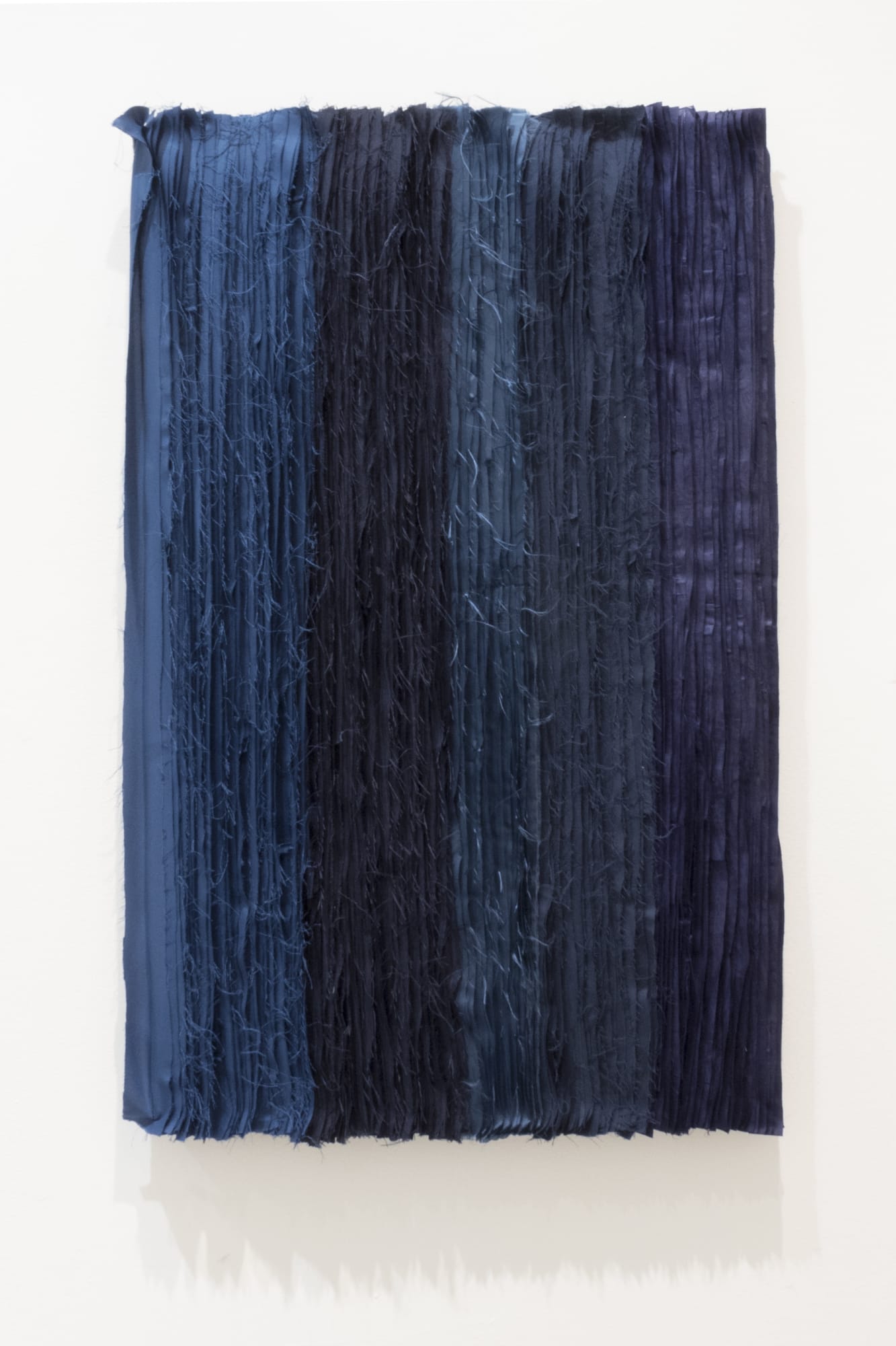 Joël Andrianomearisoa Blue take me to the end of all loves 8 2019 Textiles 100 x 61 cm